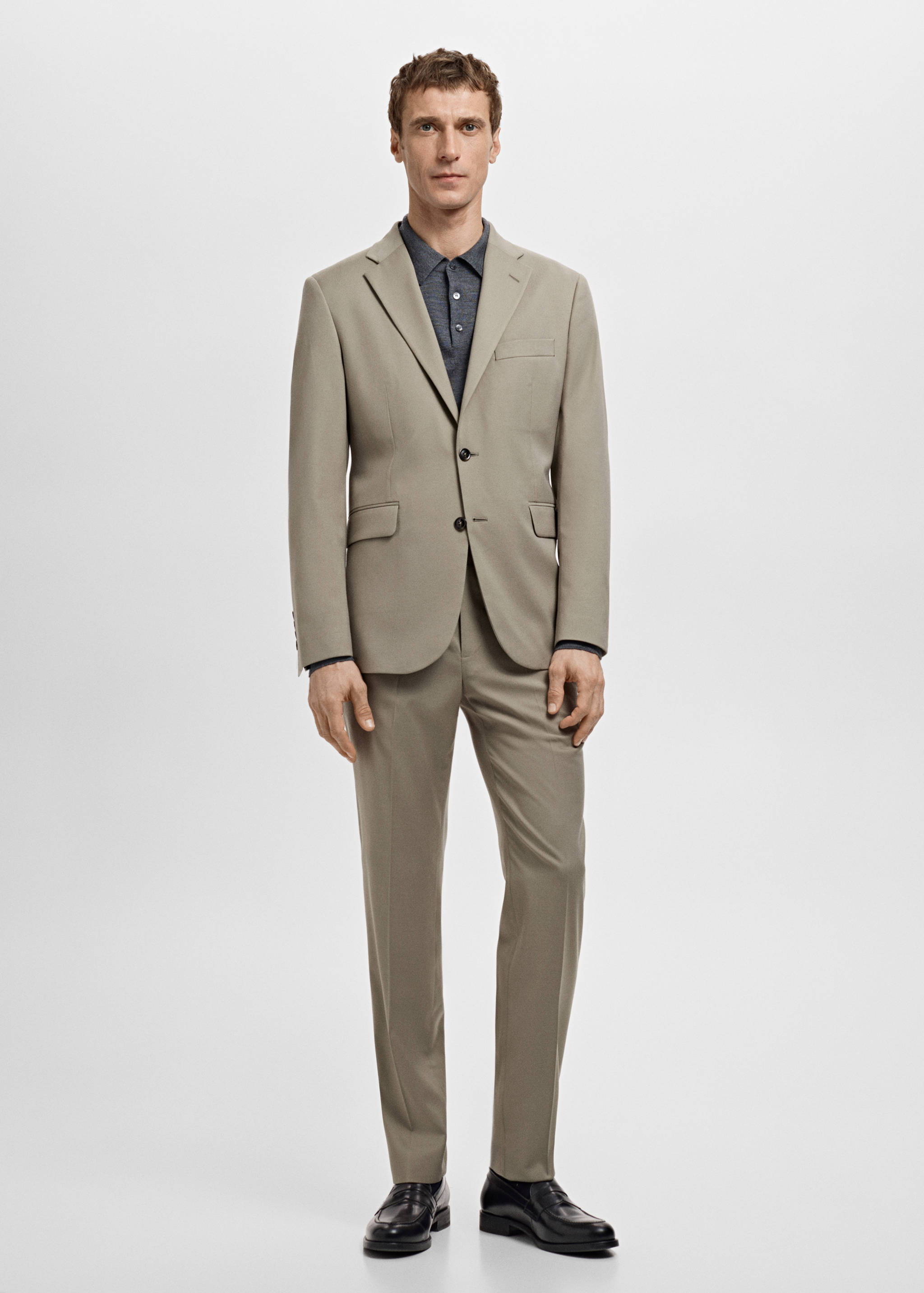Milan slim-fit suit jacket - General plane
