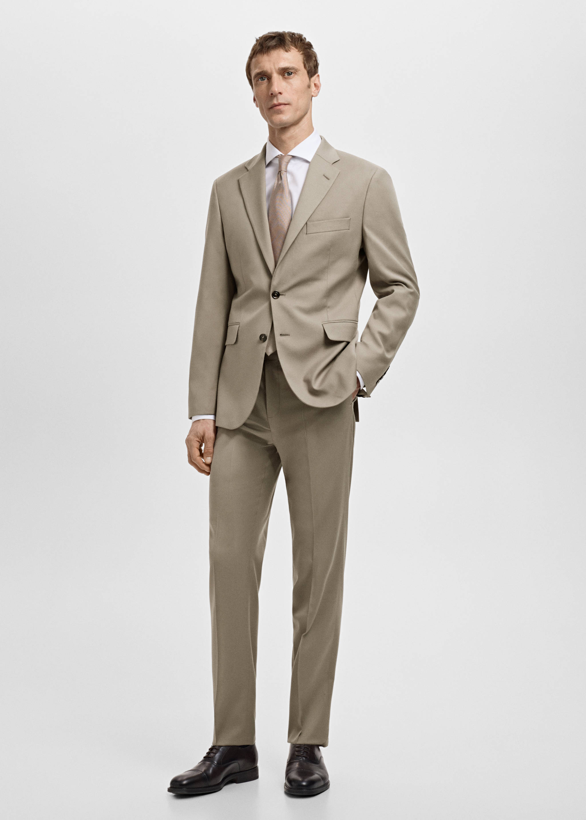Milan slim-fit suit jacket - General plane