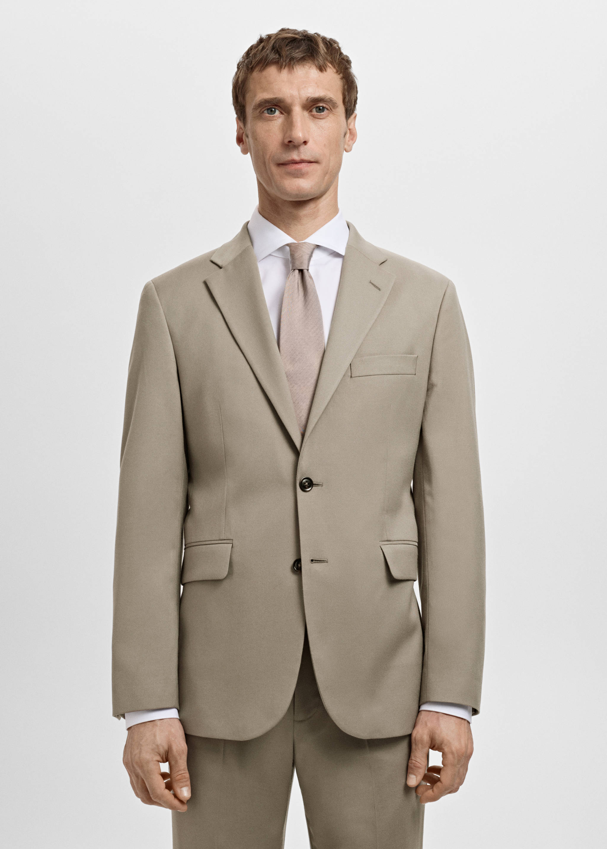 Milan slim-fit suit jacket - Medium plane
