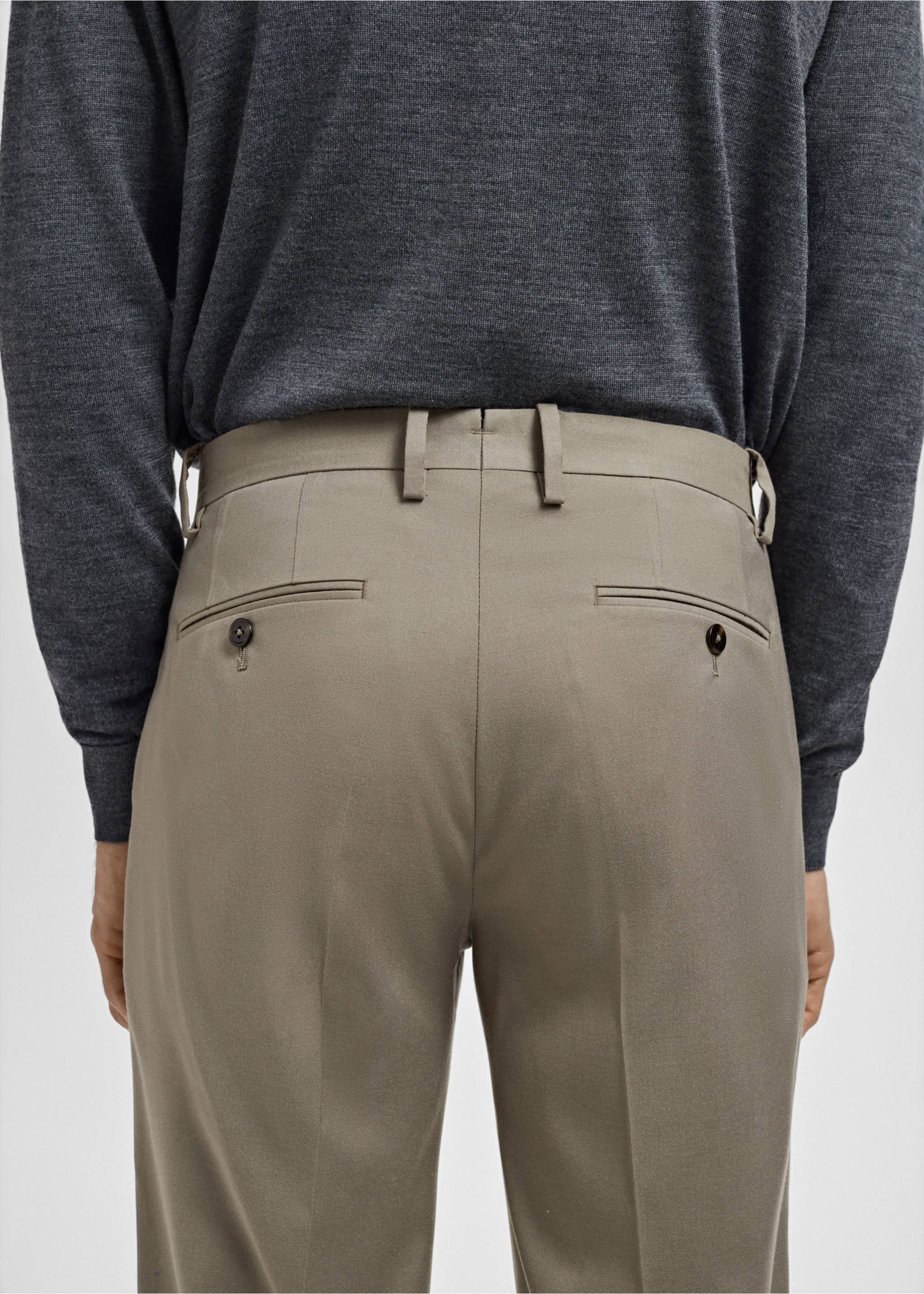 米兰修身版型西装裤 - null, 灰貂色. Ref: 27051224-00.