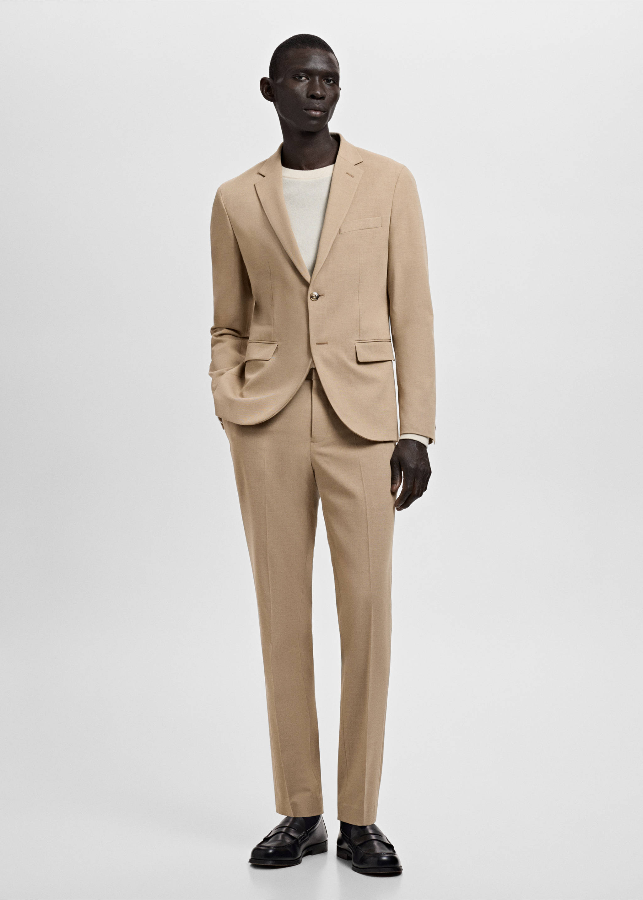 Americana traje París super slim fit - Plano general, Beige. Ref: 27051225-00.