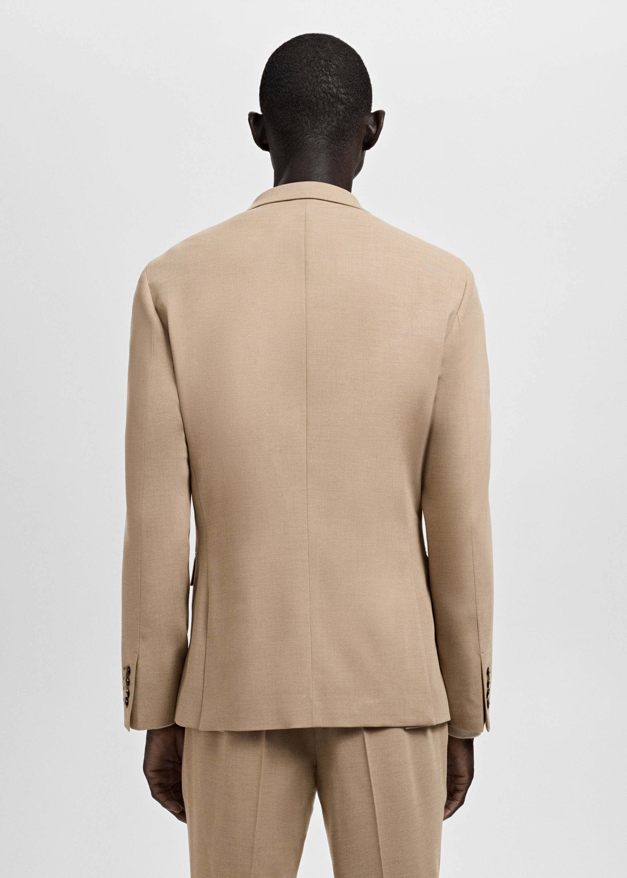 弹力面料超修身西装夹克 - null