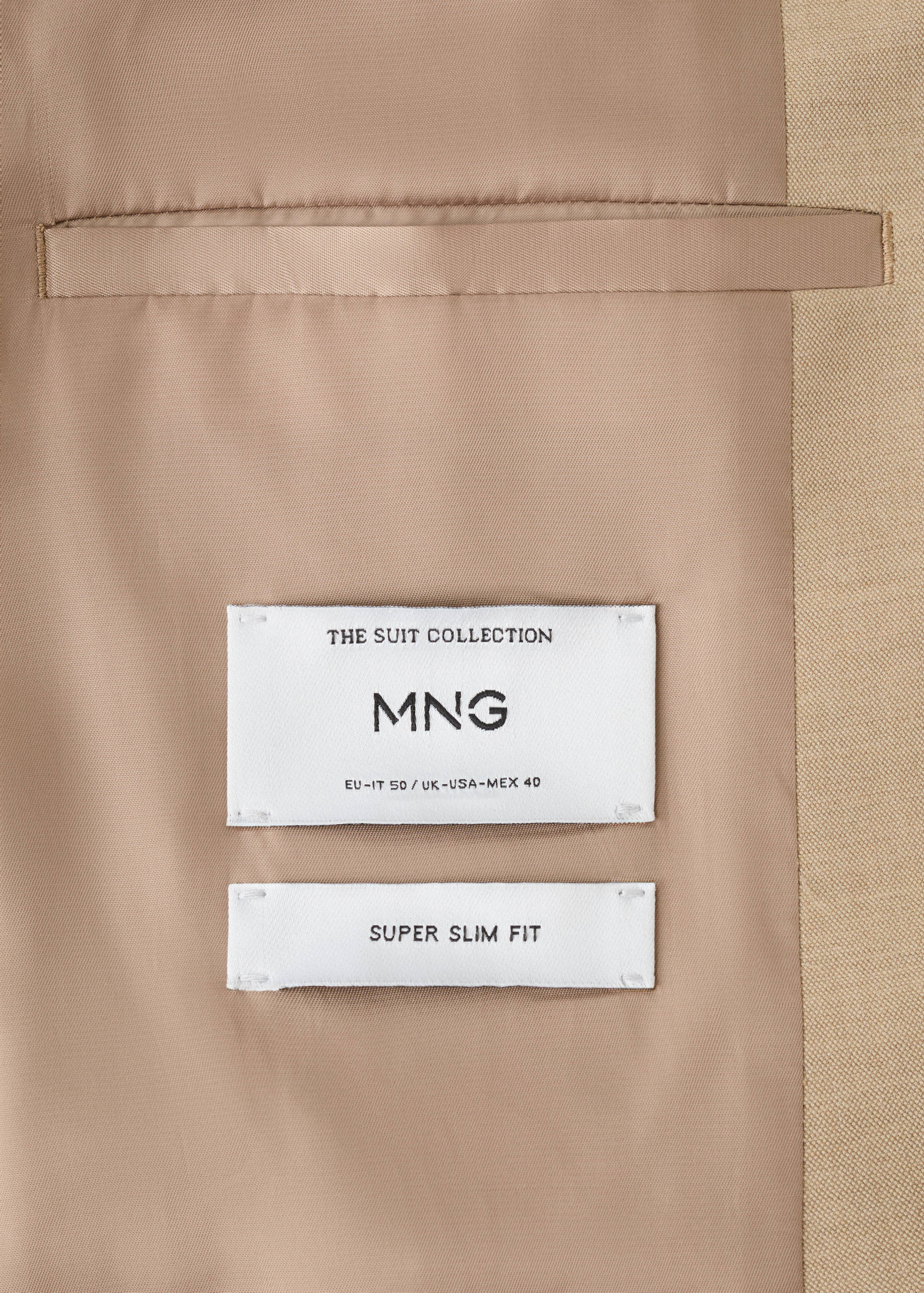 弹力面料超修身西装夹克 - null