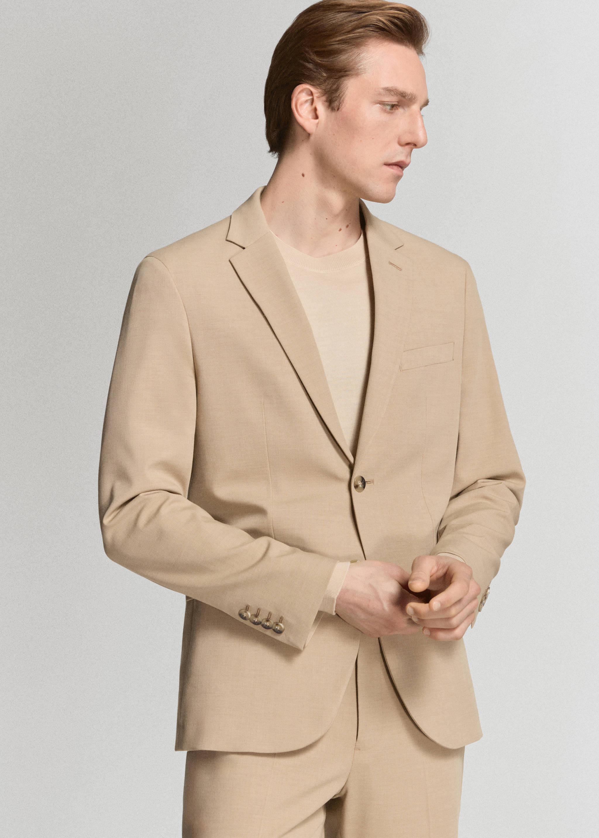 Super slim-fit suit jacket in stretch fabric - Details of the article 3