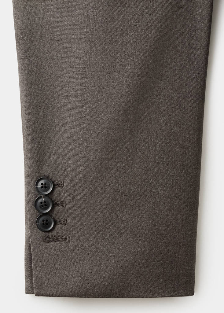 Venice 100% virgin wool suit jacket — Medium Brown