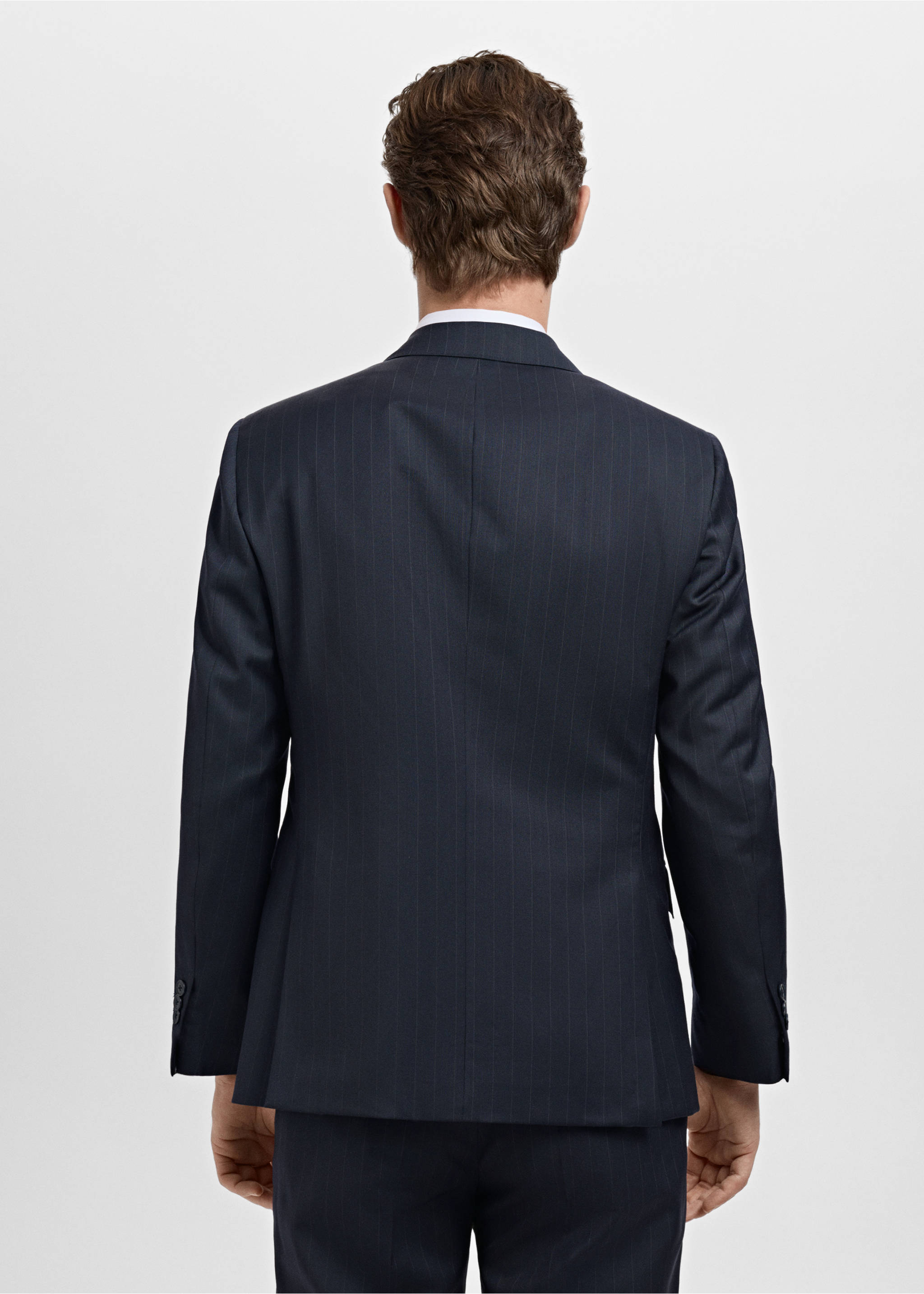 威尼斯100%羊毛西装夹克 - null, 海军蓝. Ref: 27051227-00.