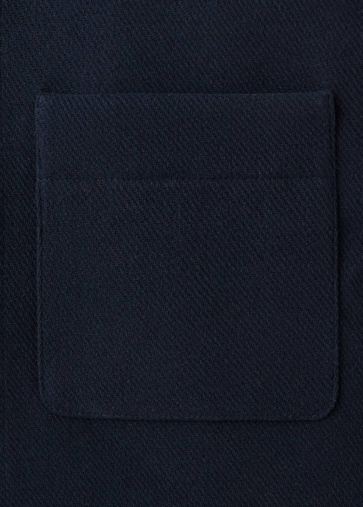 Wool-blend jacket with pockets — Navy