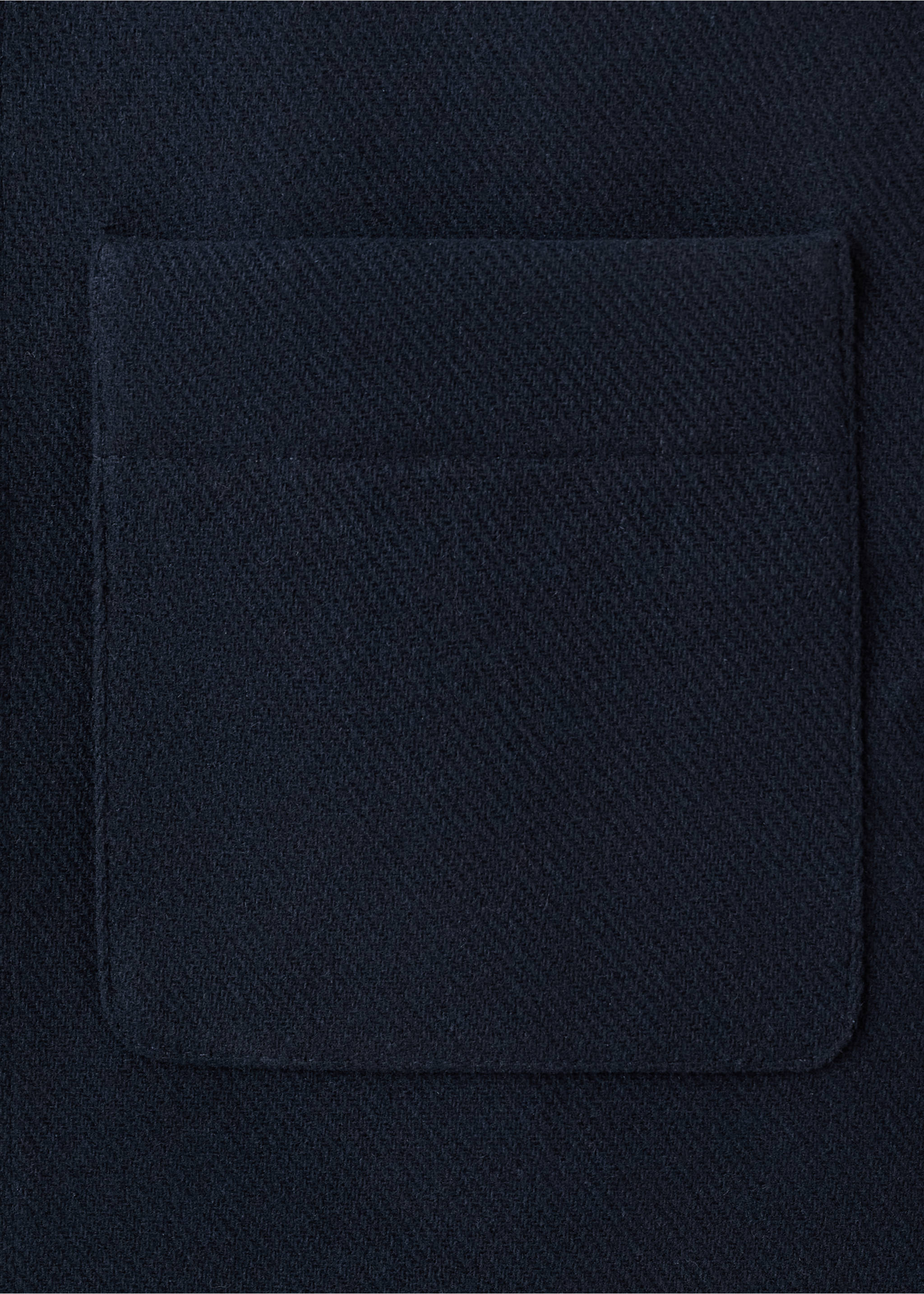 口袋羊毛混纺夹克 - null, 海军蓝. Ref: 27051229-00.