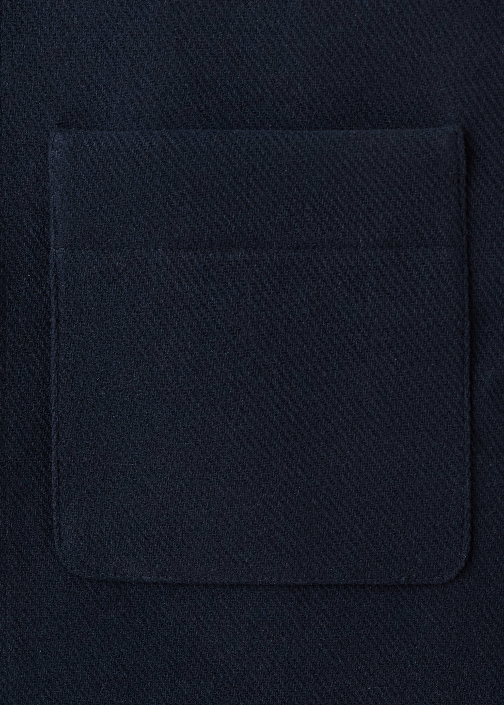 口袋羊毛混纺夹克 - null