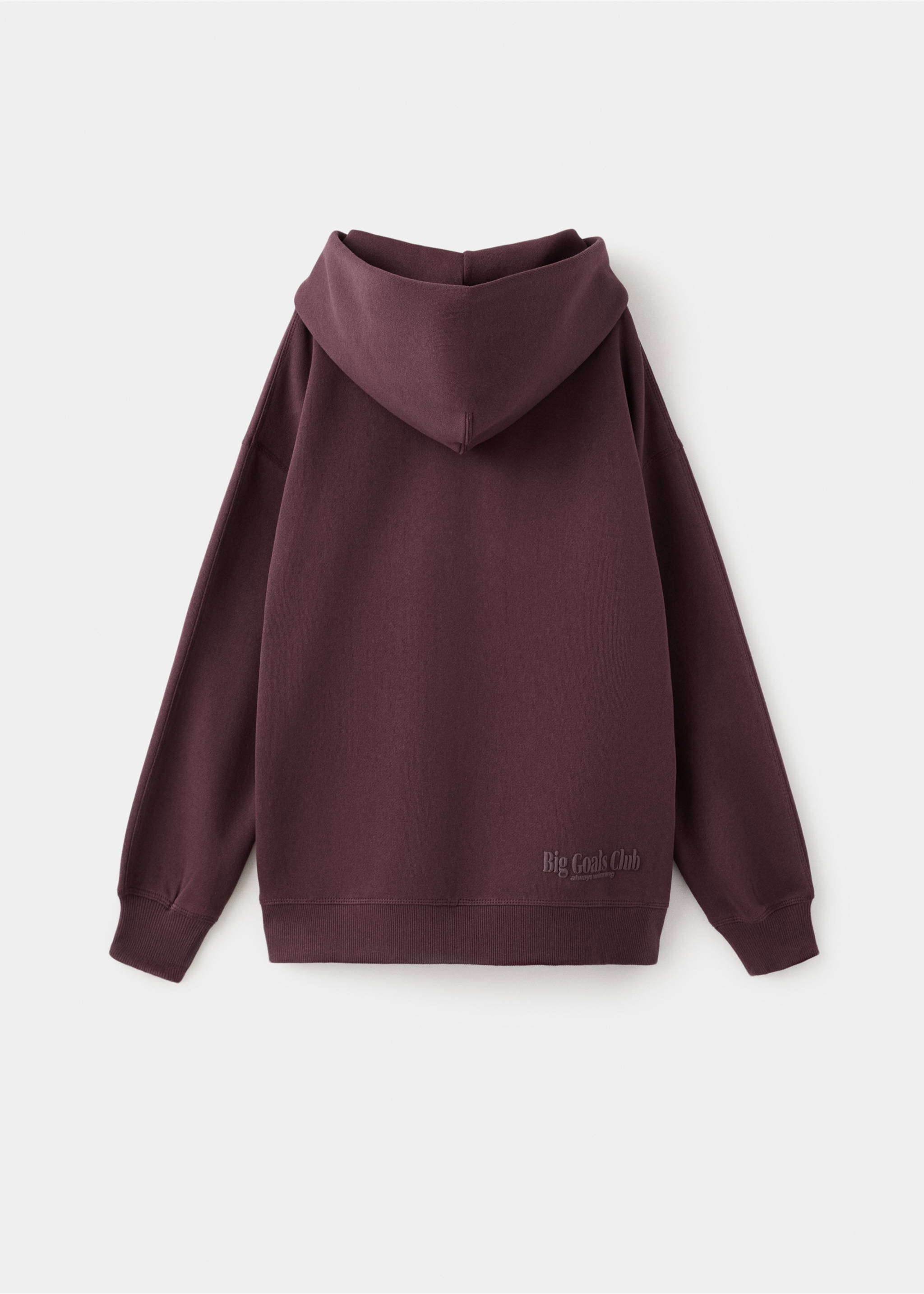 印花卫衣 - null, 酒红色. Ref: 27051230-00.