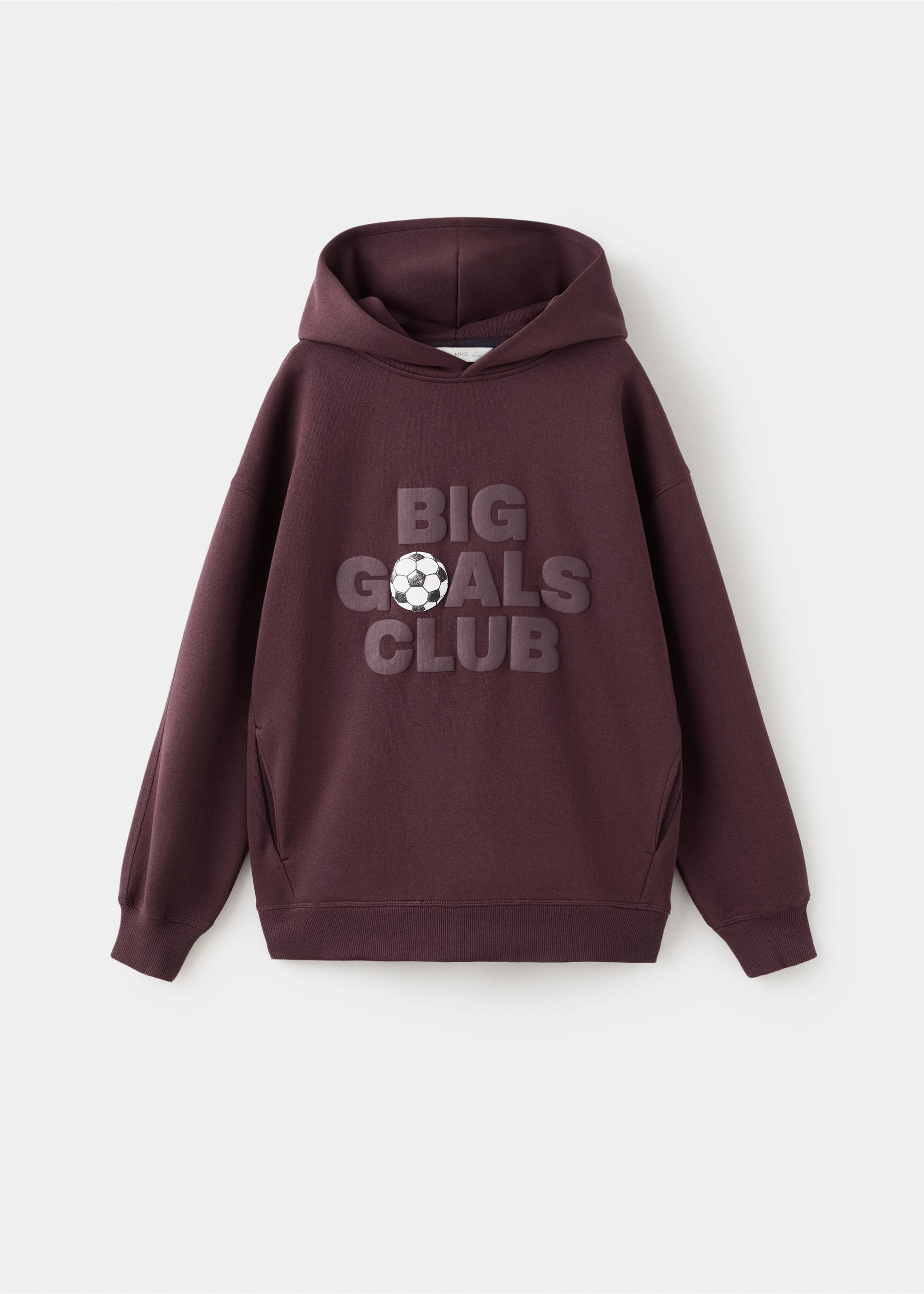 Printed embossed sweatshirt - Article without model, Wine. Ref: 27051230-00.