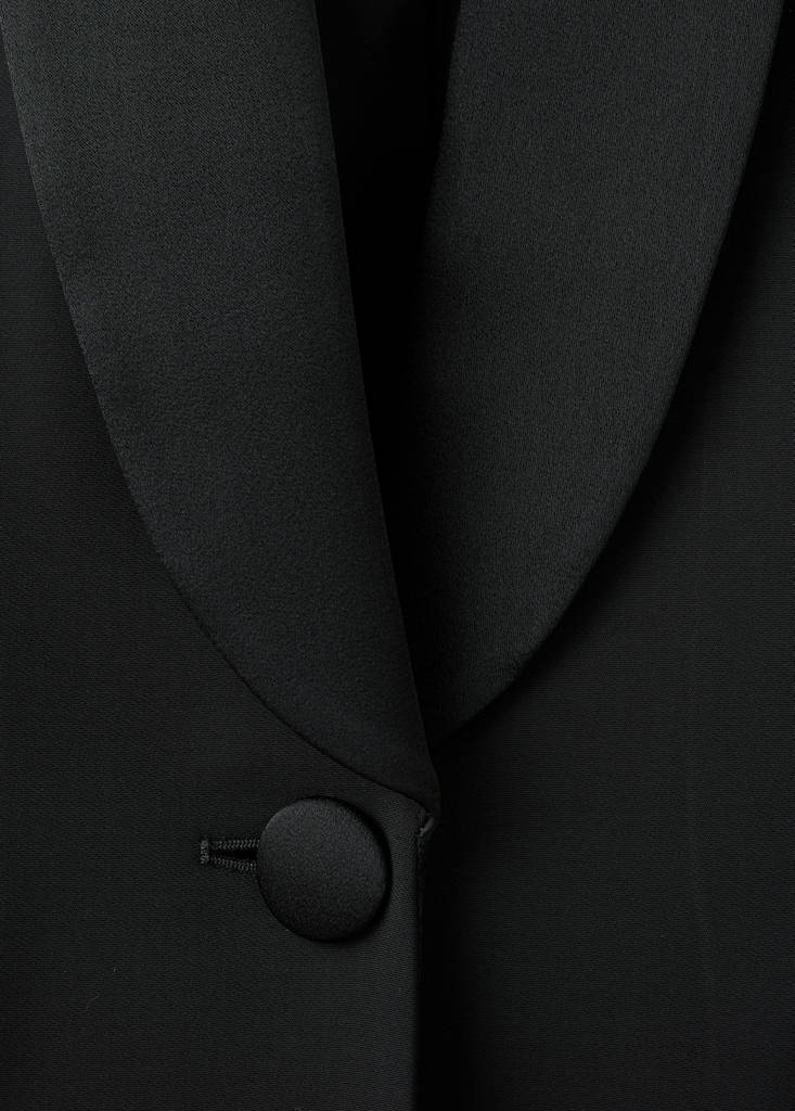 Satin jacket with lapels — Black