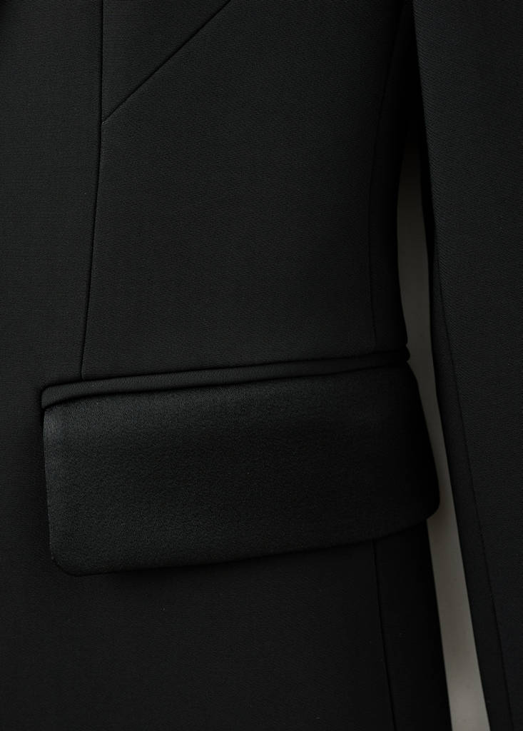 Satin jacket with lapels — Black