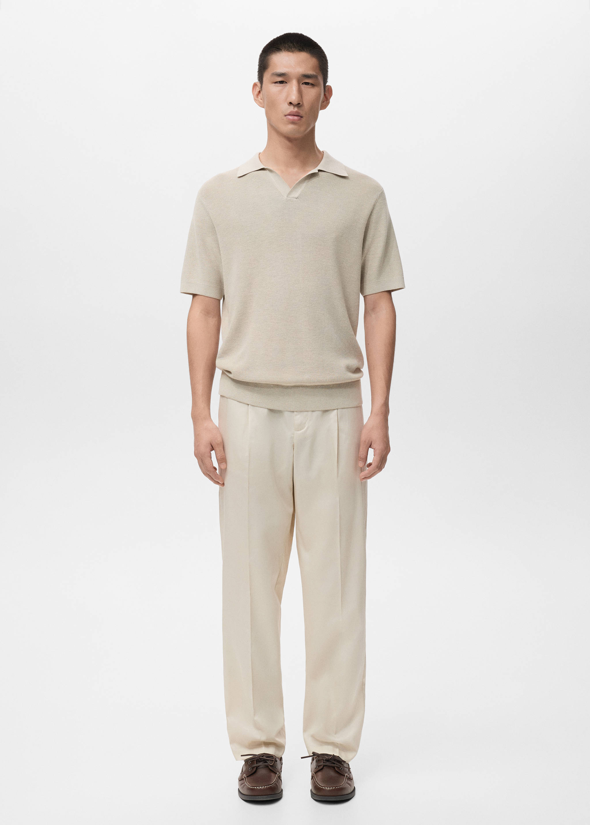 Polo maille coton structuré - Plan général