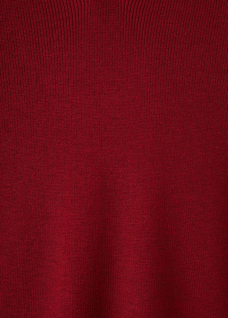 Structured cotton knitted polo shirt — Red