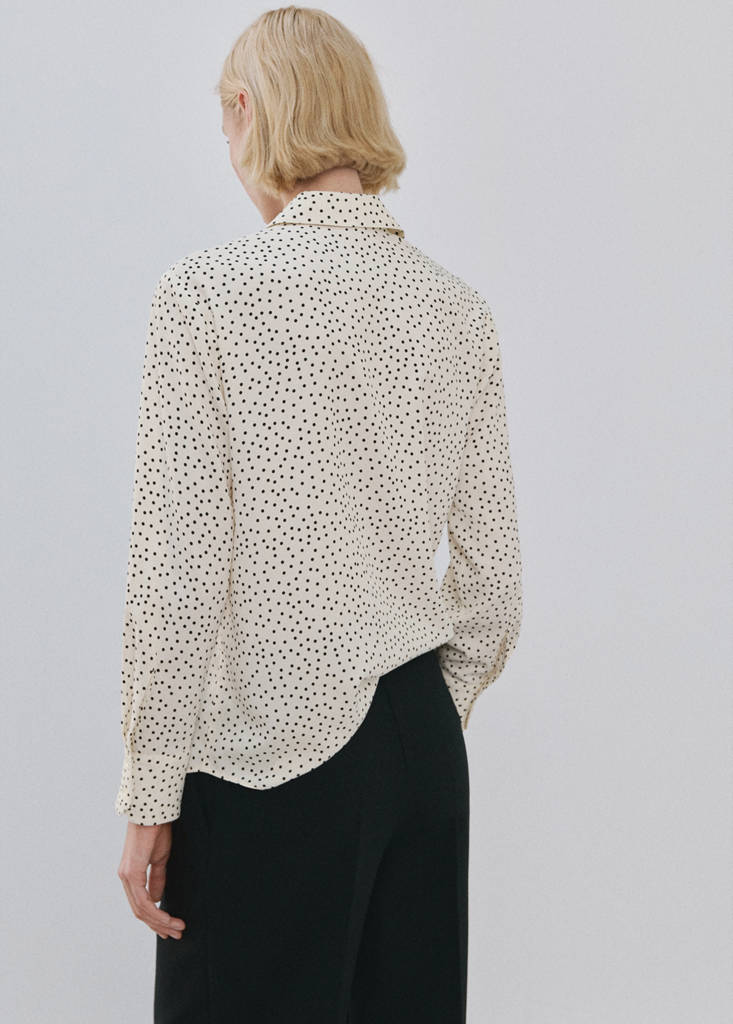 Printed straight shirt — Ecru