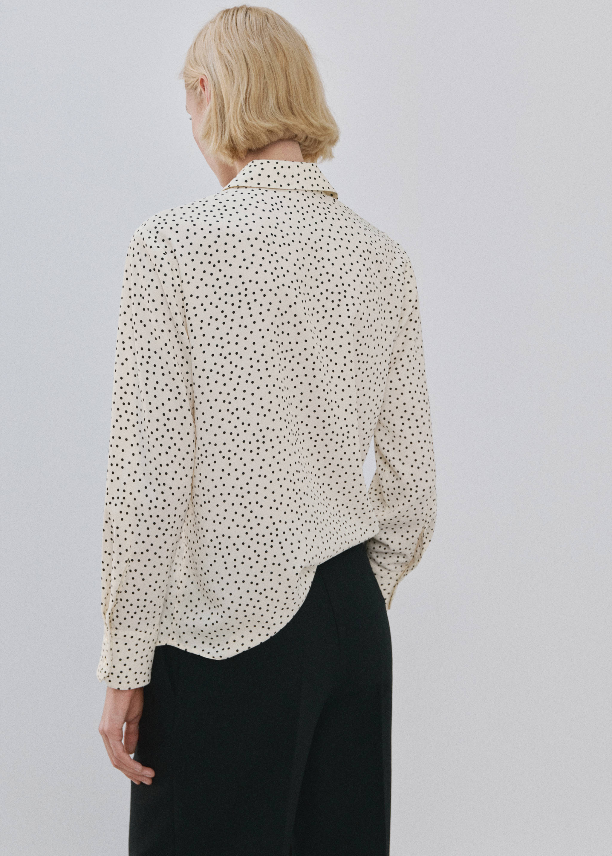 Printed straight shirt - Reverse of the article