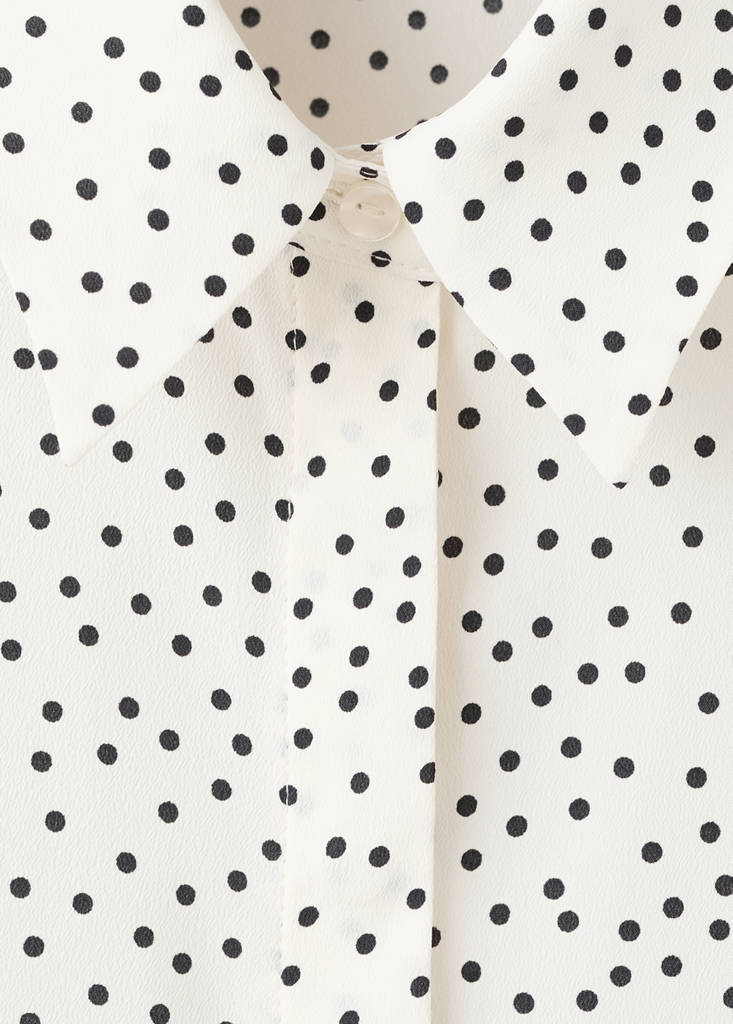 Printed straight shirt — Ecru