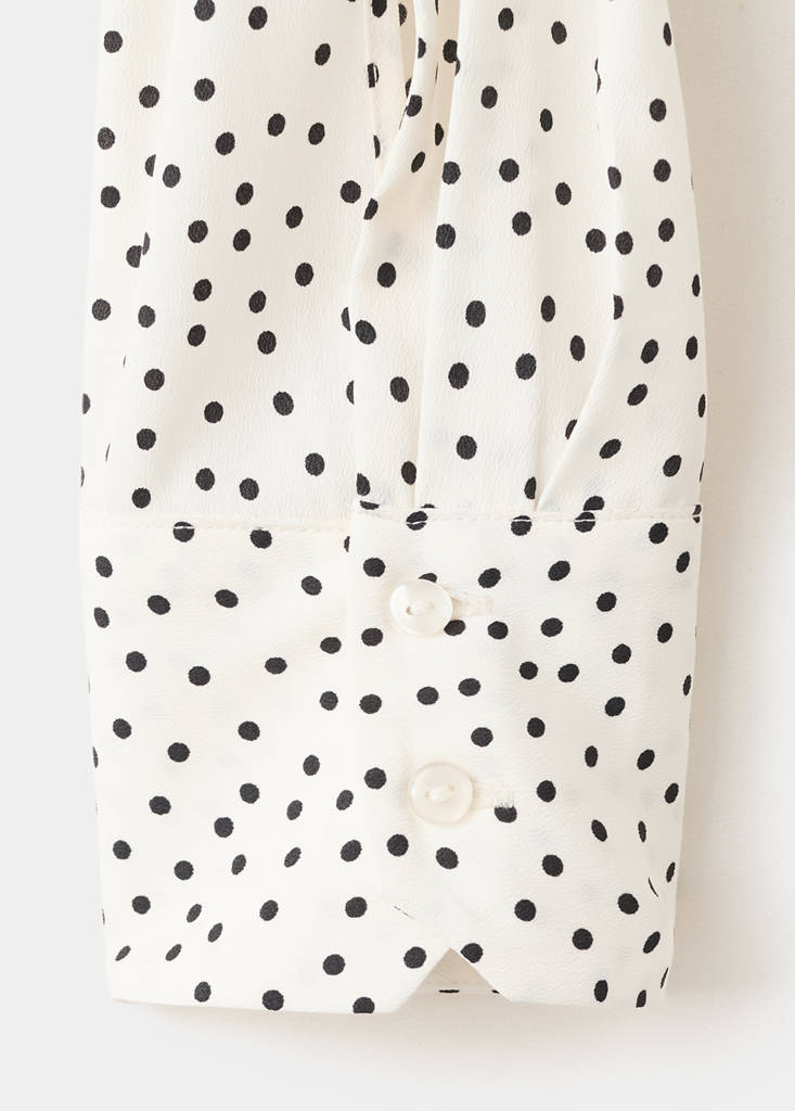 Printed straight shirt — Ecru