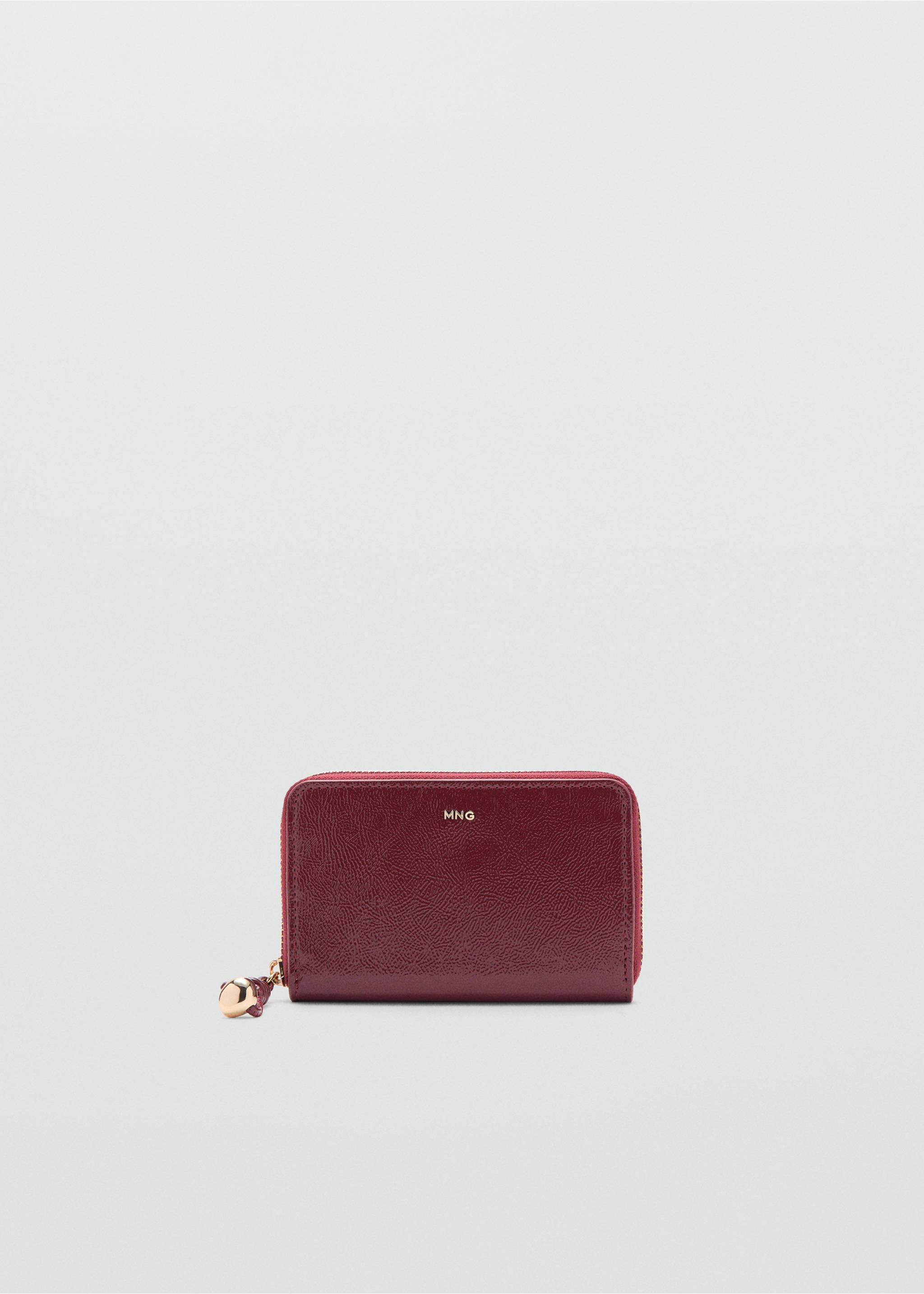 Medium wallet with mini-bead embellishment - Article without model, Burgundy. Ref: 27051237-00.
