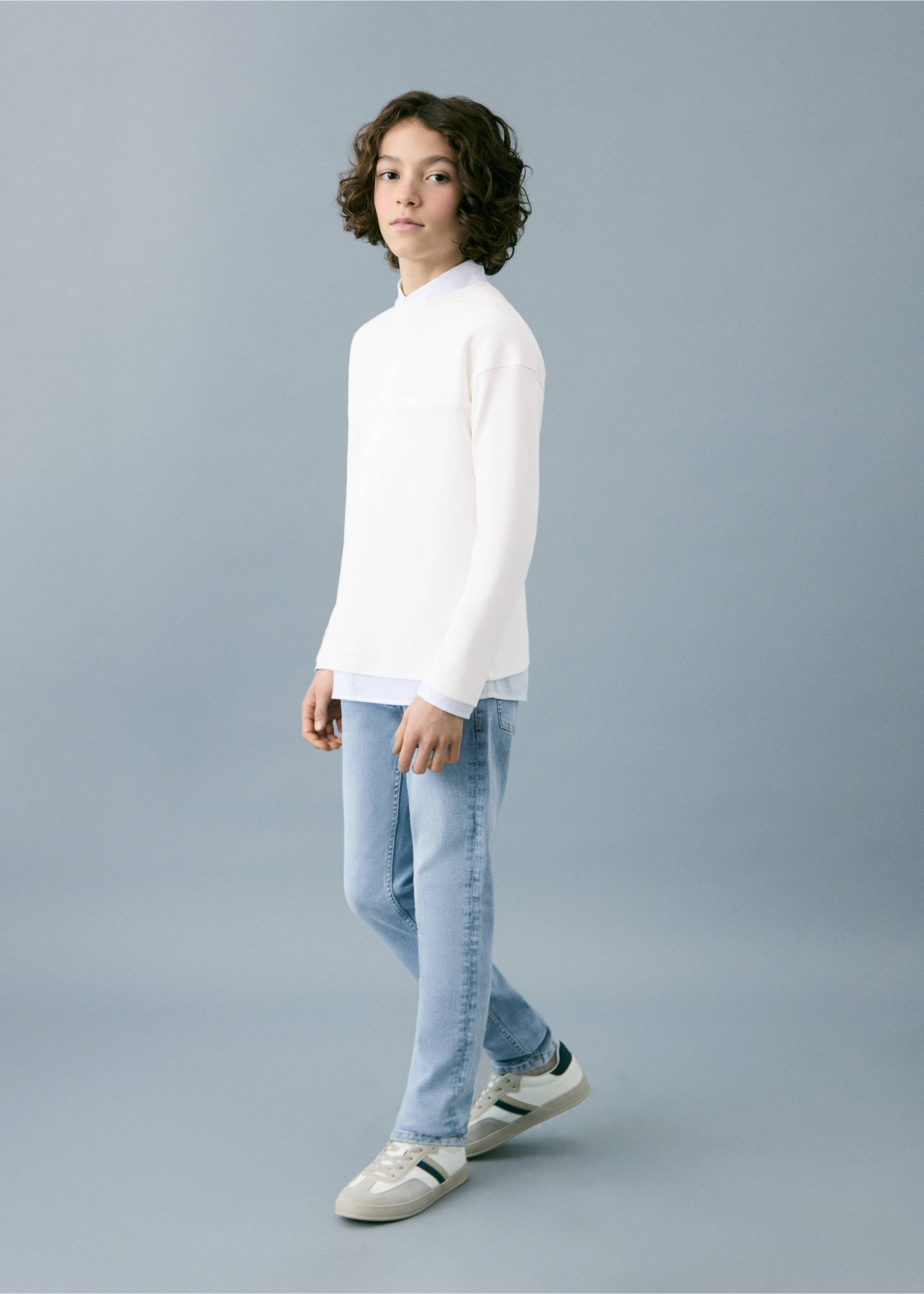 Jeans skinny - Plano medio, Azul claro. Ref: 27051238-00.