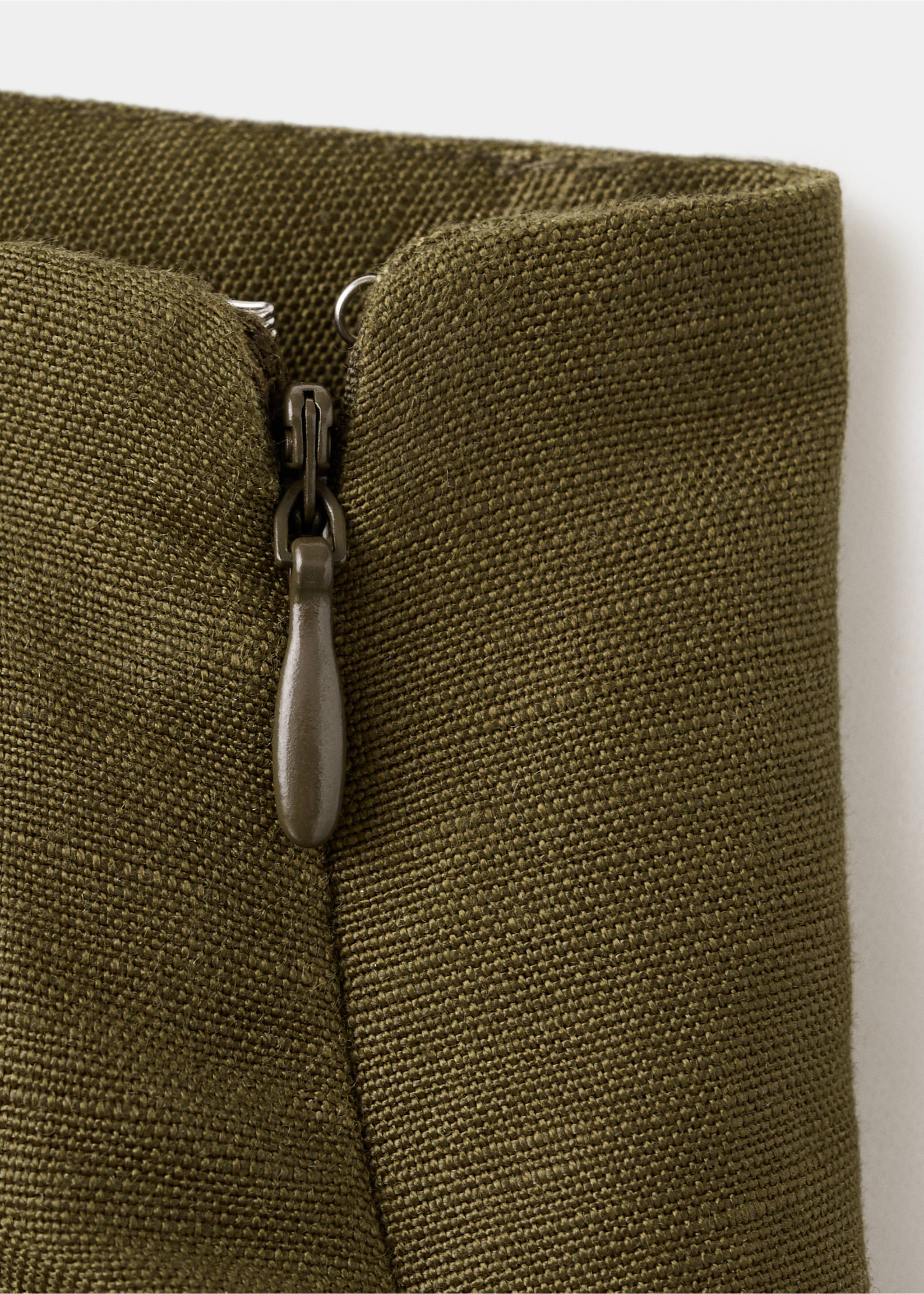 高腰亚麻短裤 - null, 卡其. Ref: 27051240-00.