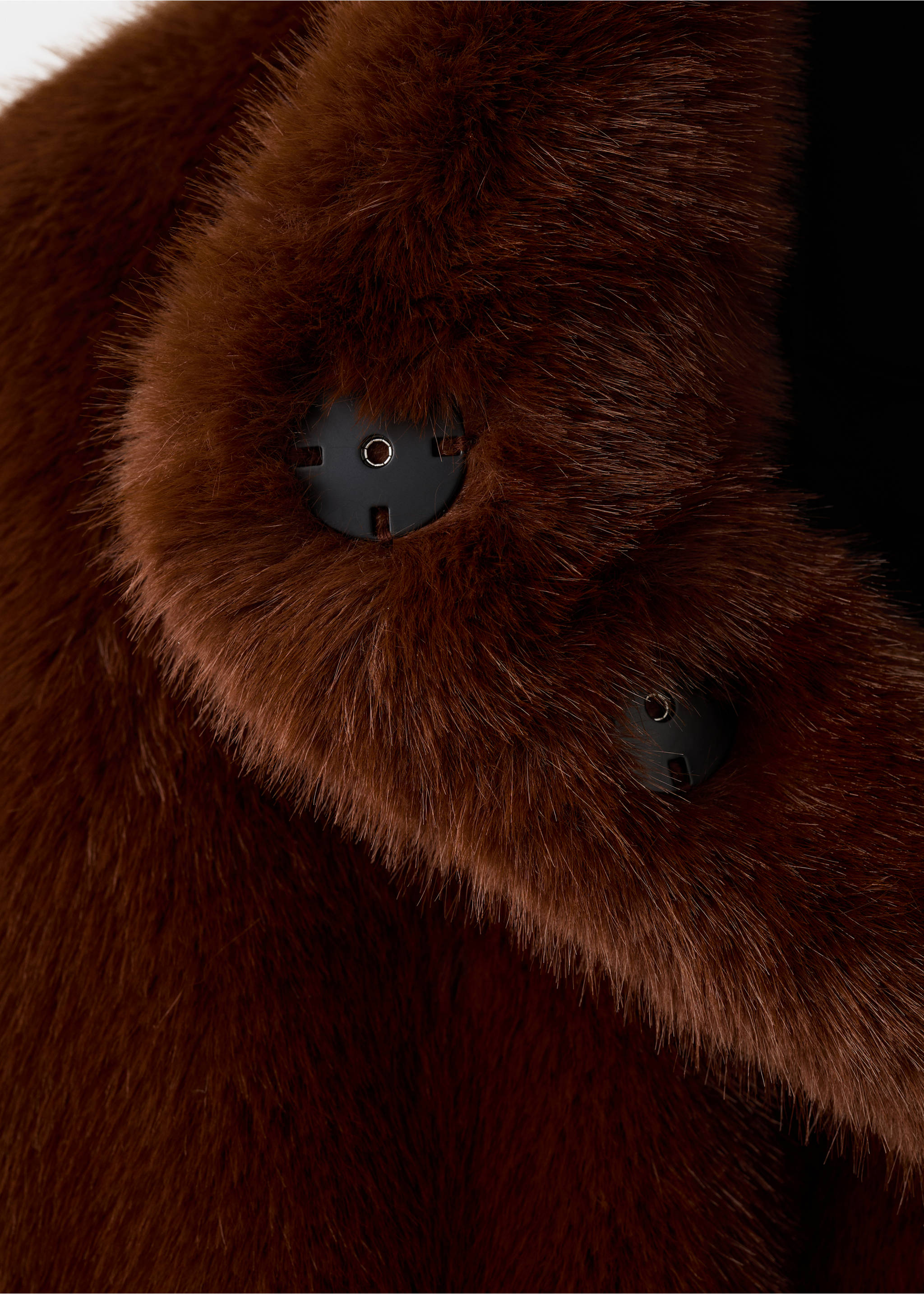 仿毛皮口袋外套 - null, 褐色. Ref: 27051241-00.