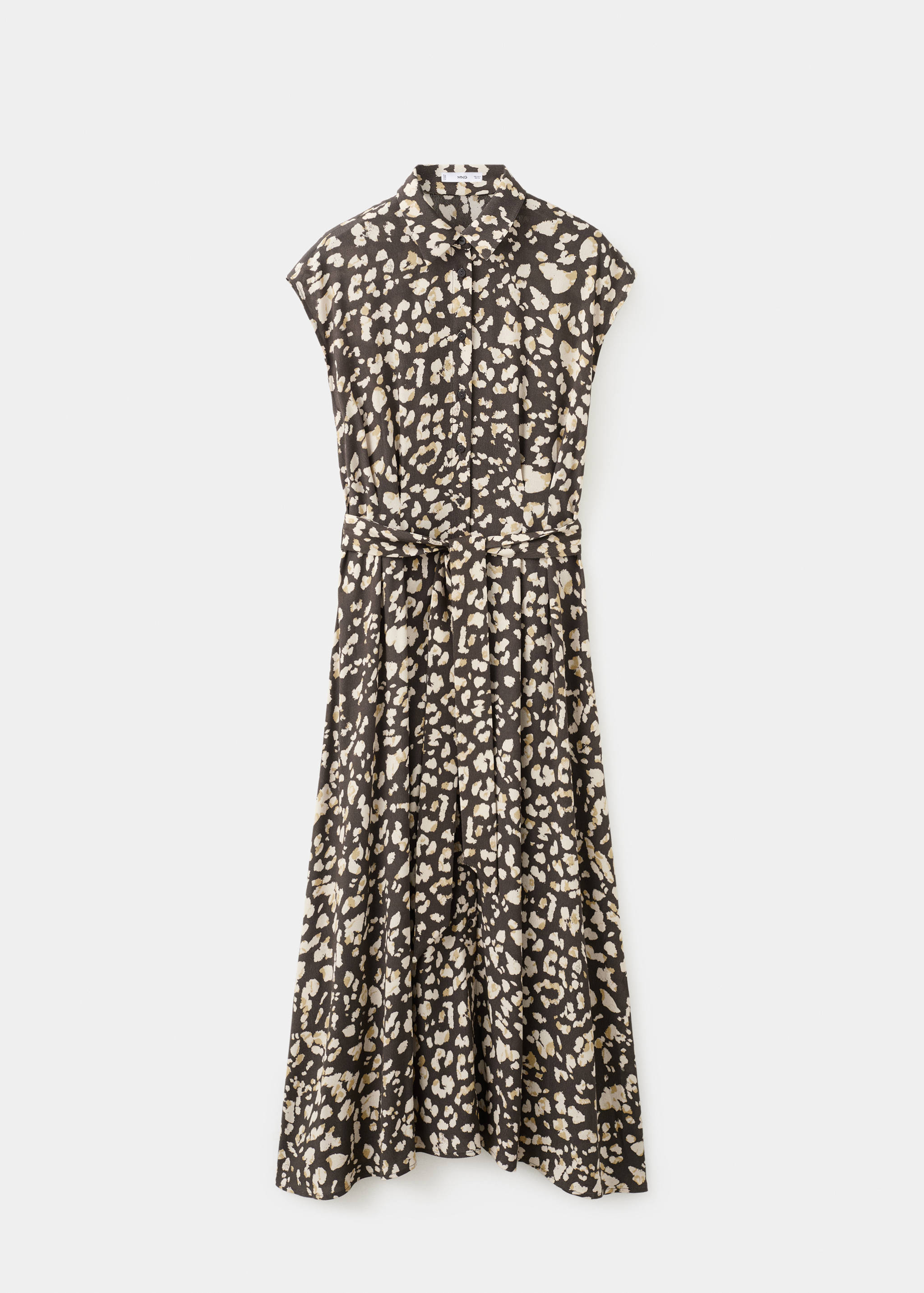 Robe chemisier imprimée avec ceinture - Article sans modèle