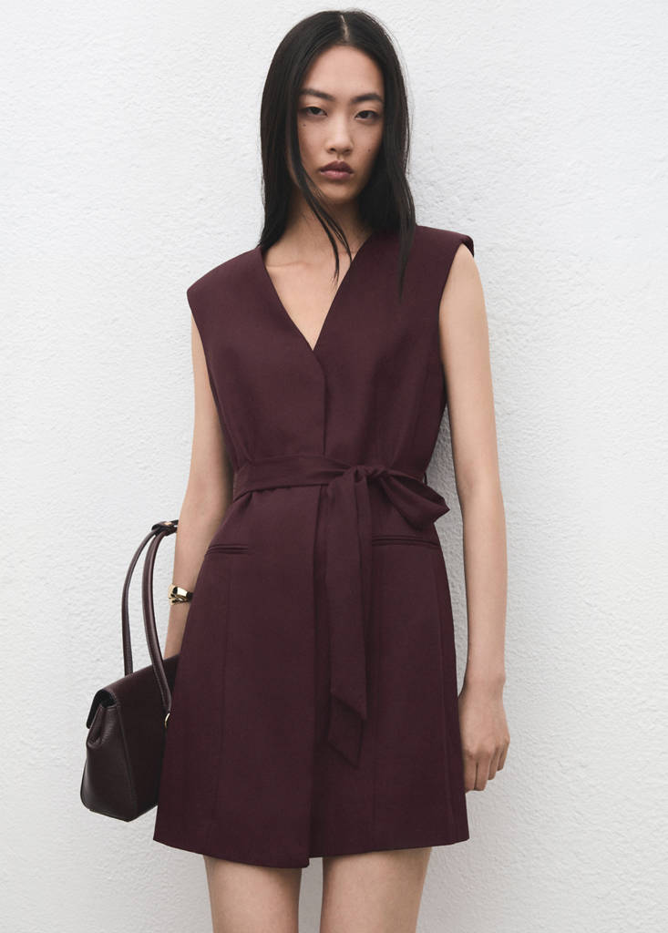 Vestido lyocell cinturón