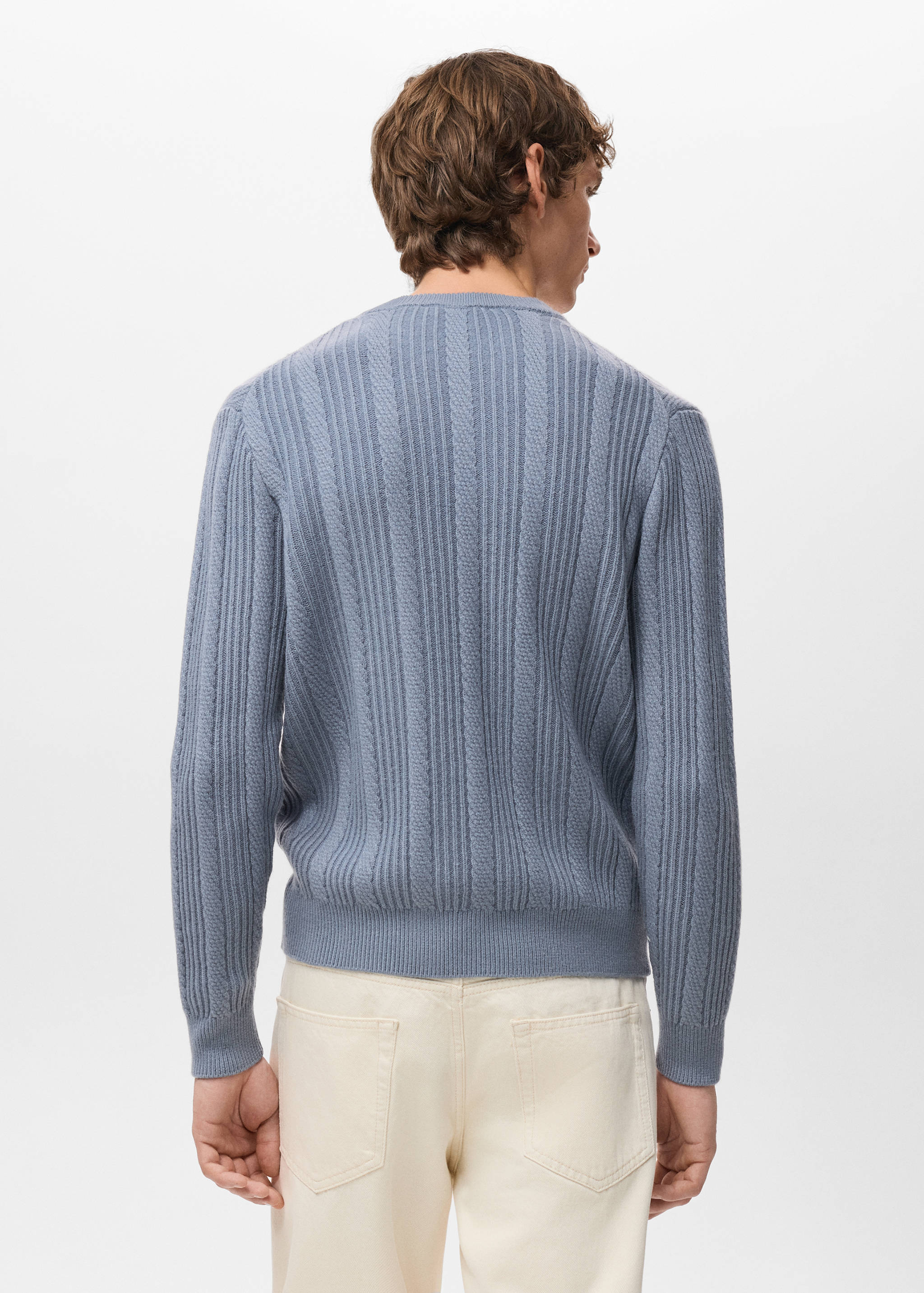 Structured knitted sweater - Reverse of the article