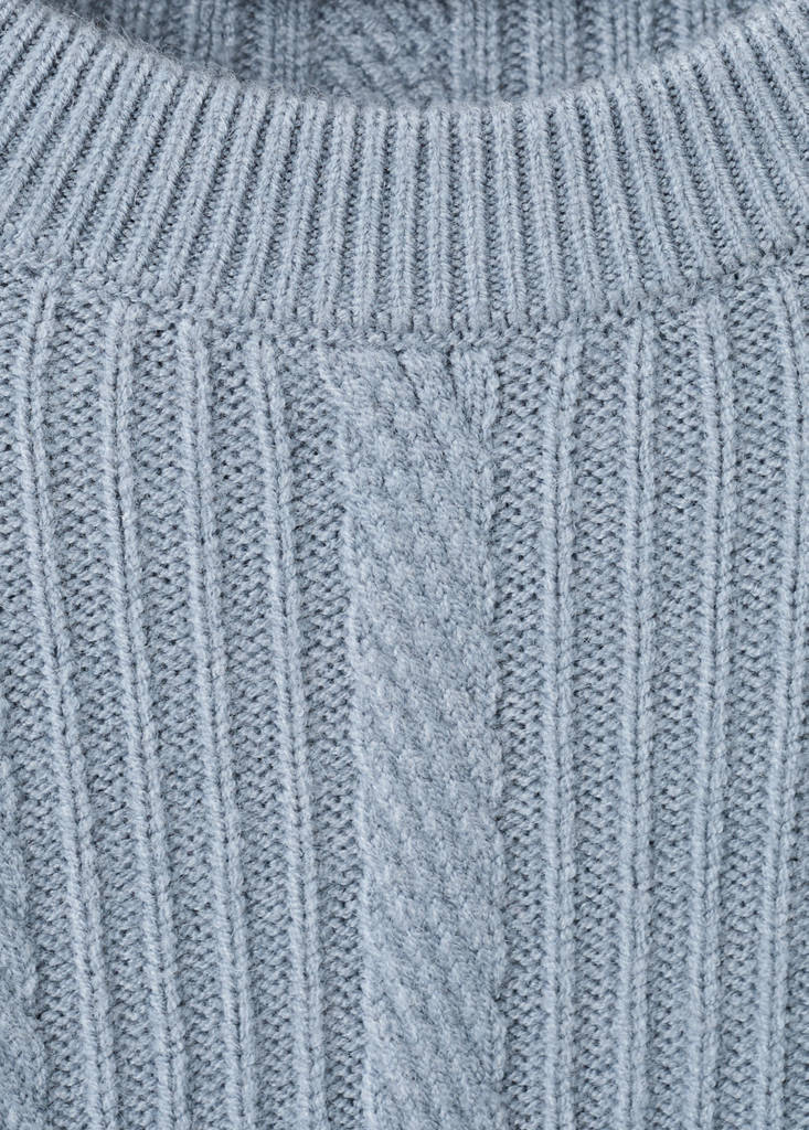 Structured knitted sweater — Prussian Blue