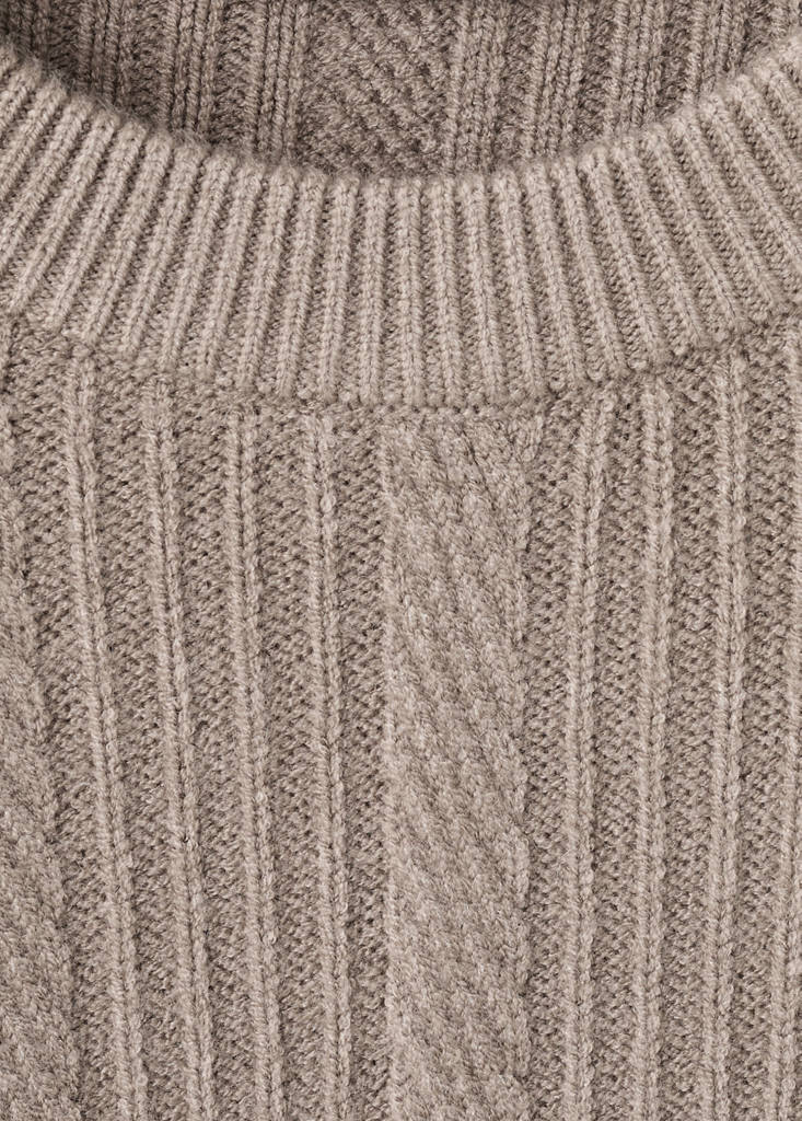 Structured knitted sweater — Mink Grey