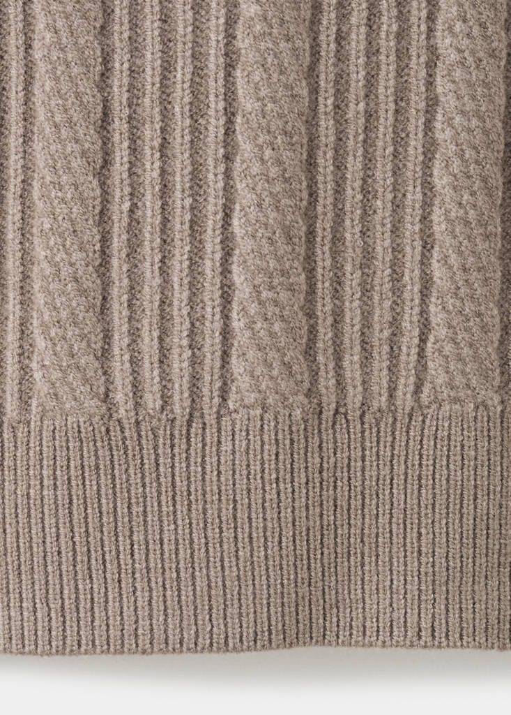 Structured knitted sweater — Mink Grey