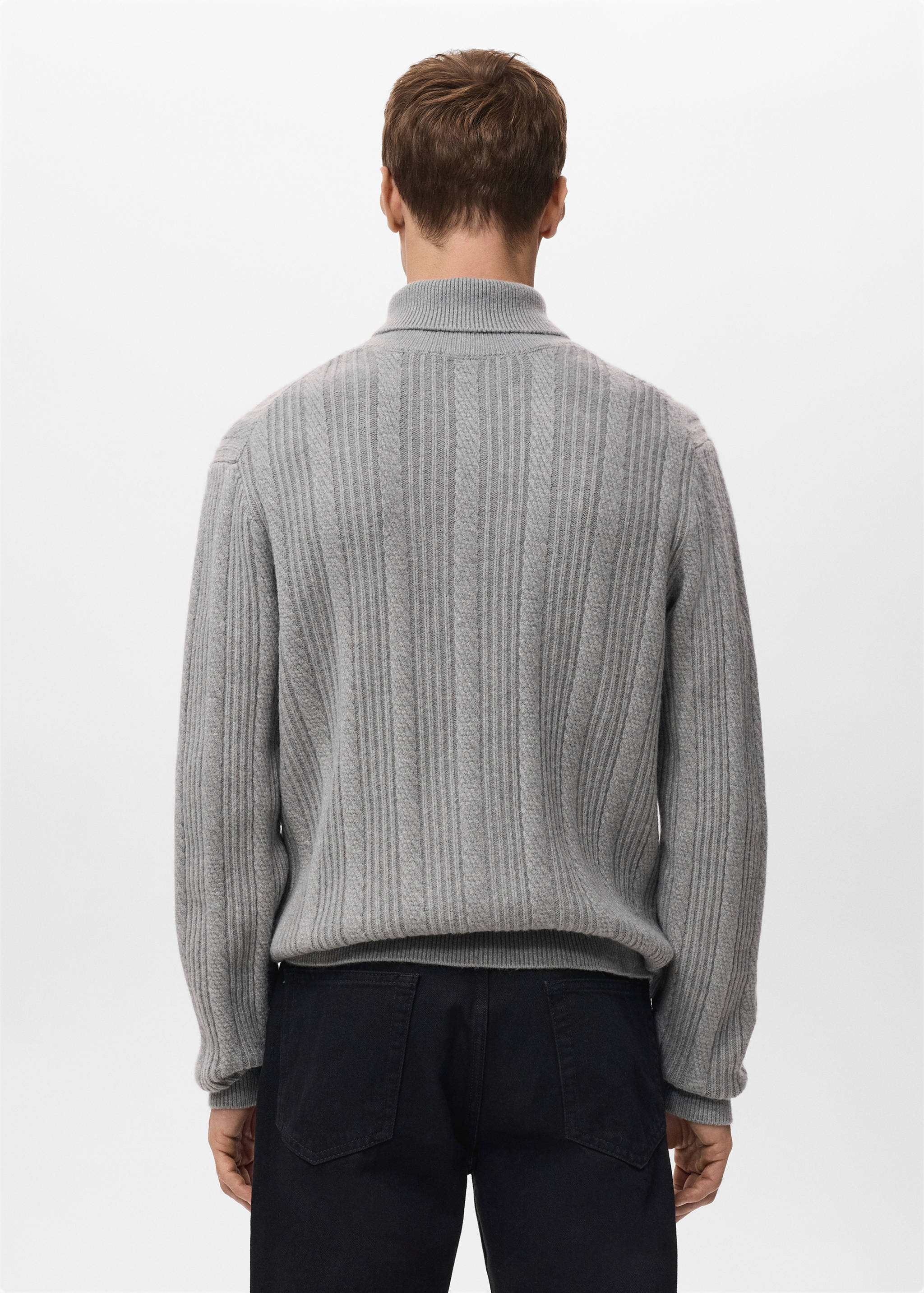 Structured turtleneck sweater - Reverse of the article