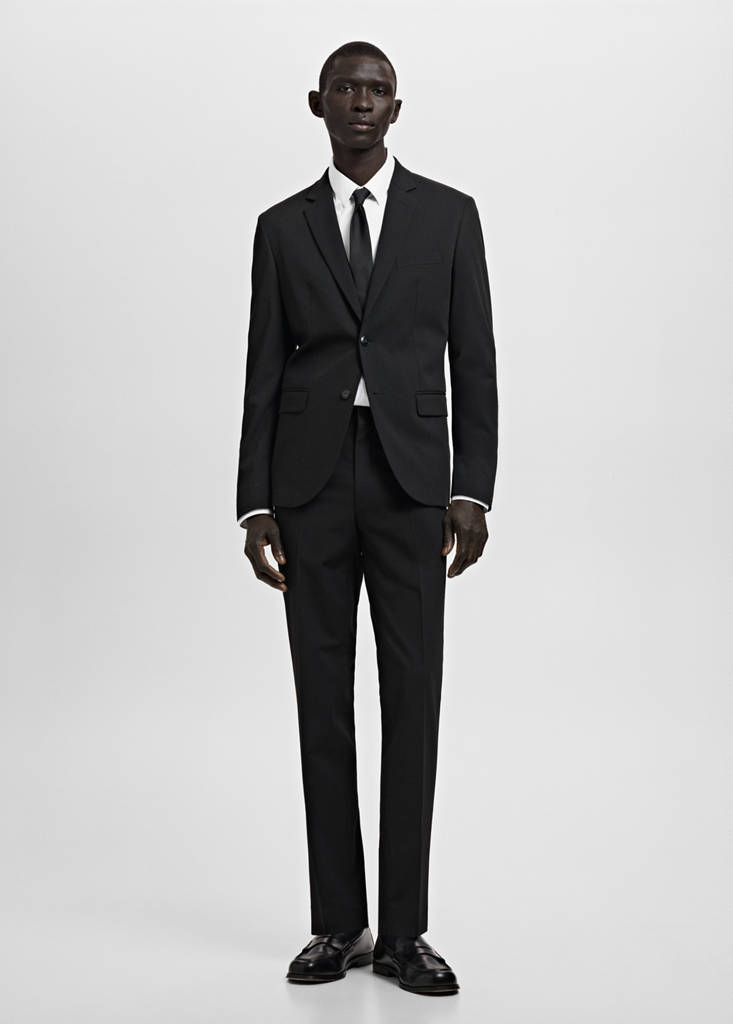 Super slim fit cotton blend formal shirt — White