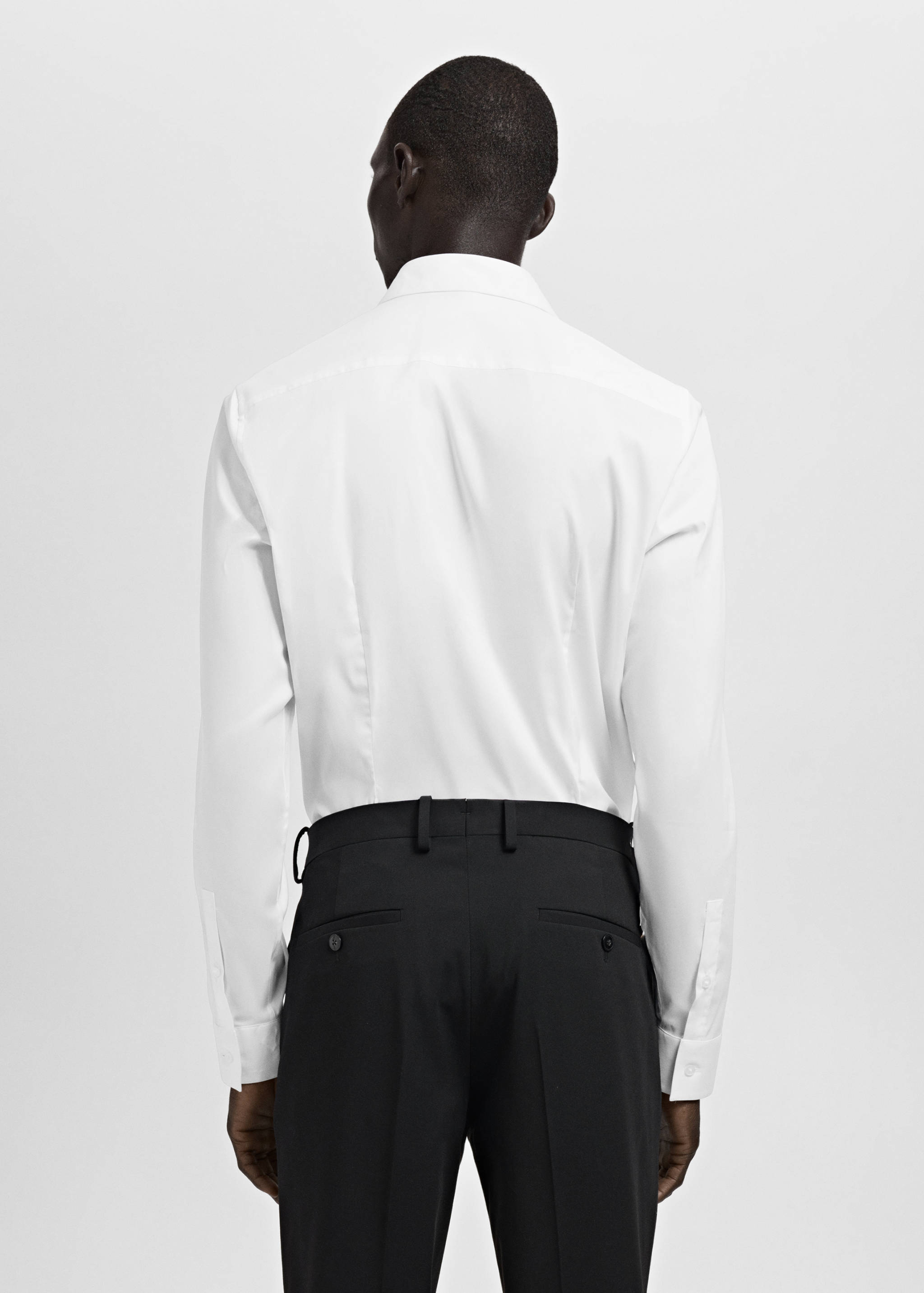 Super slim fit cotton blend formal shirt - Reverse of the article