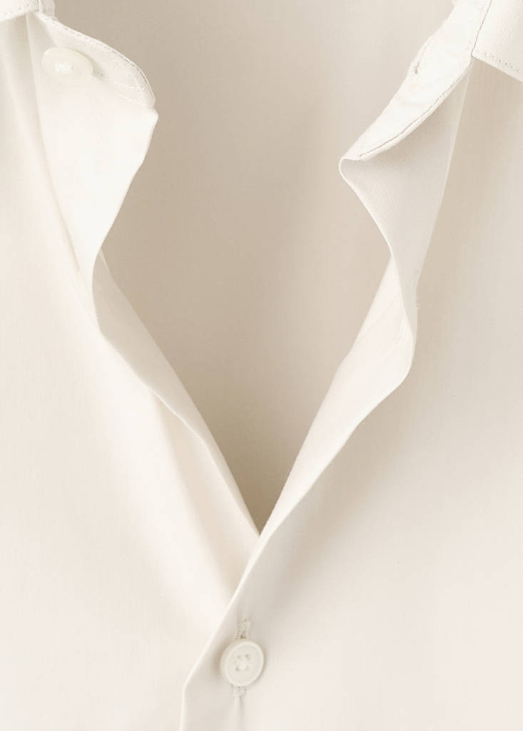 Super slim fit cotton blend formal shirt — Beige