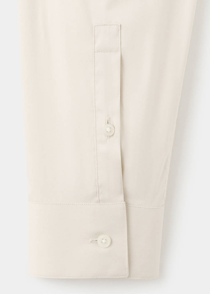 Super slim fit cotton blend formal shirt — Beige
