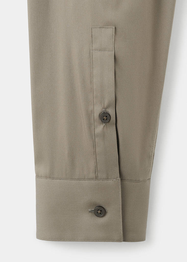 Super slim fit cotton blend formal shirt — Brown