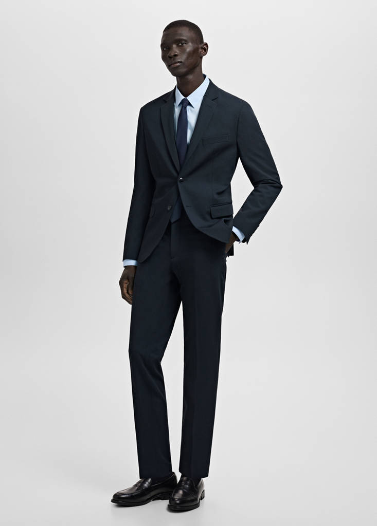 Super slim fit cotton blend formal shirt — Sky Blue