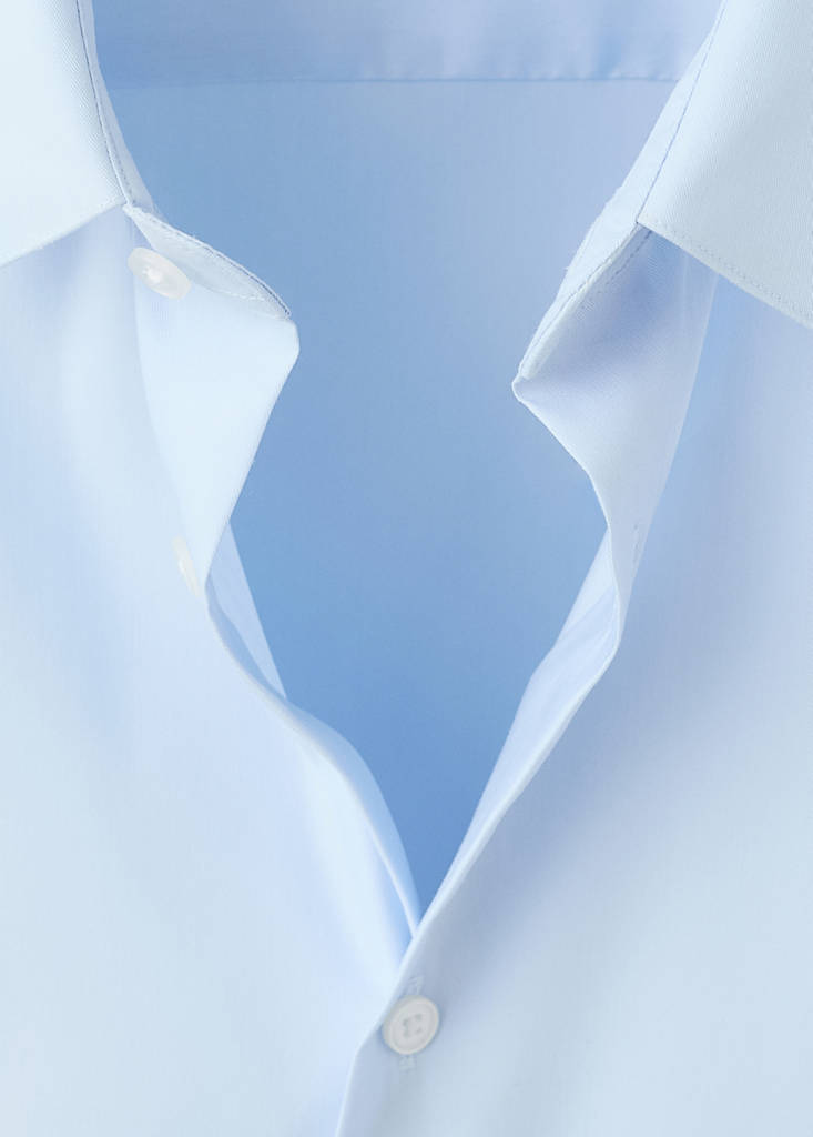 Super slim fit cotton blend formal shirt — Sky Blue