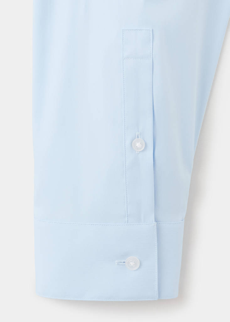 Super slim fit cotton blend formal shirt — Sky Blue