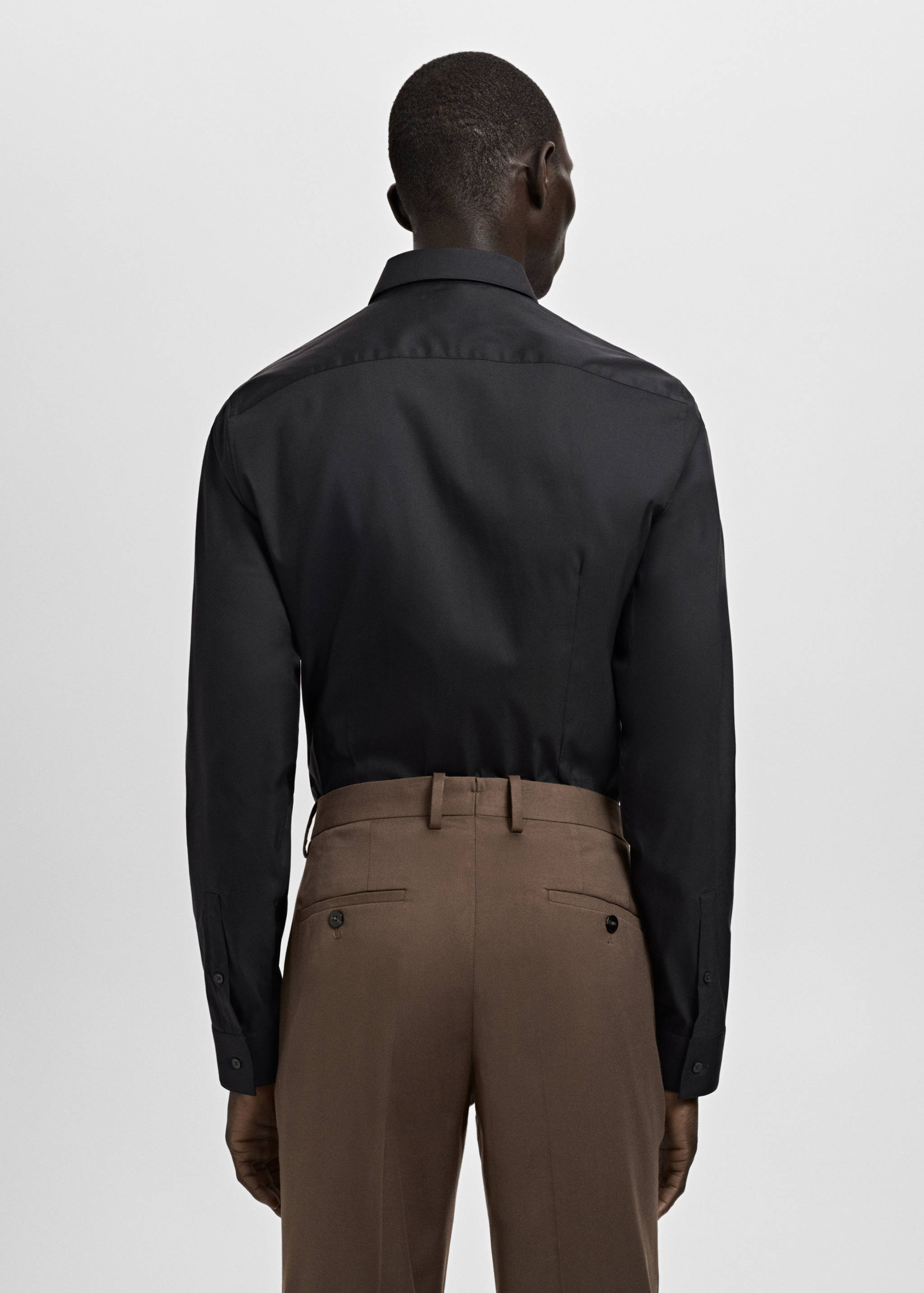 Super slim fit cotton blend formal shirt - Reverse of the article