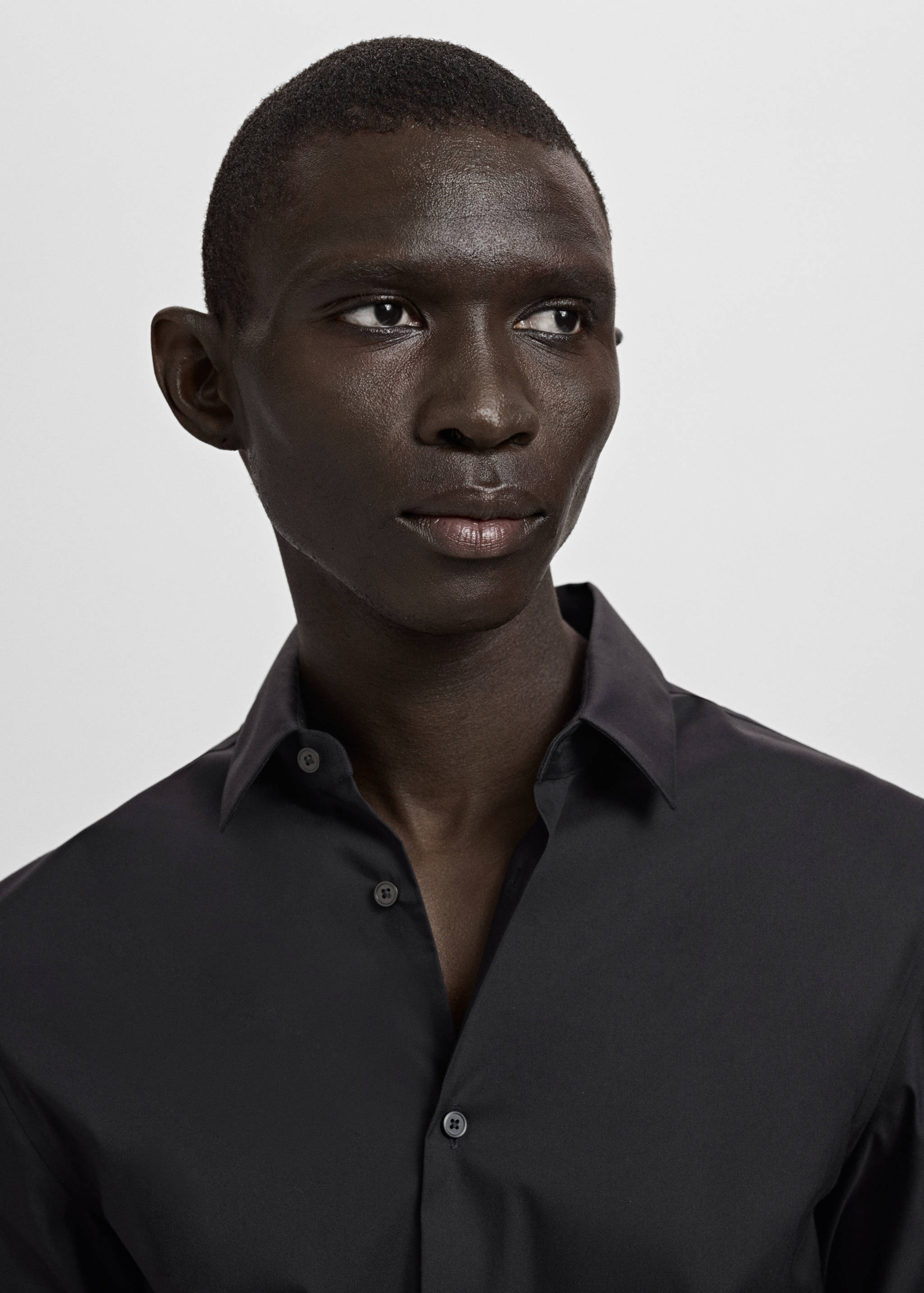 Super slim fit cotton blend formal shirt - Details of the article 1