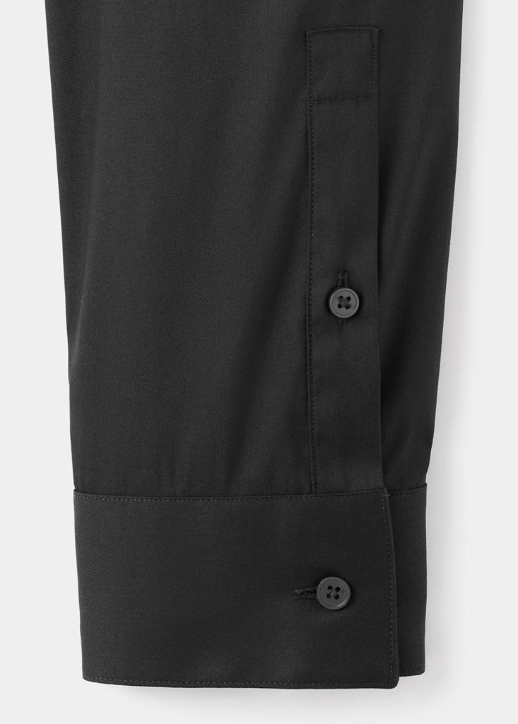 Super slim fit cotton blend formal shirt — Black