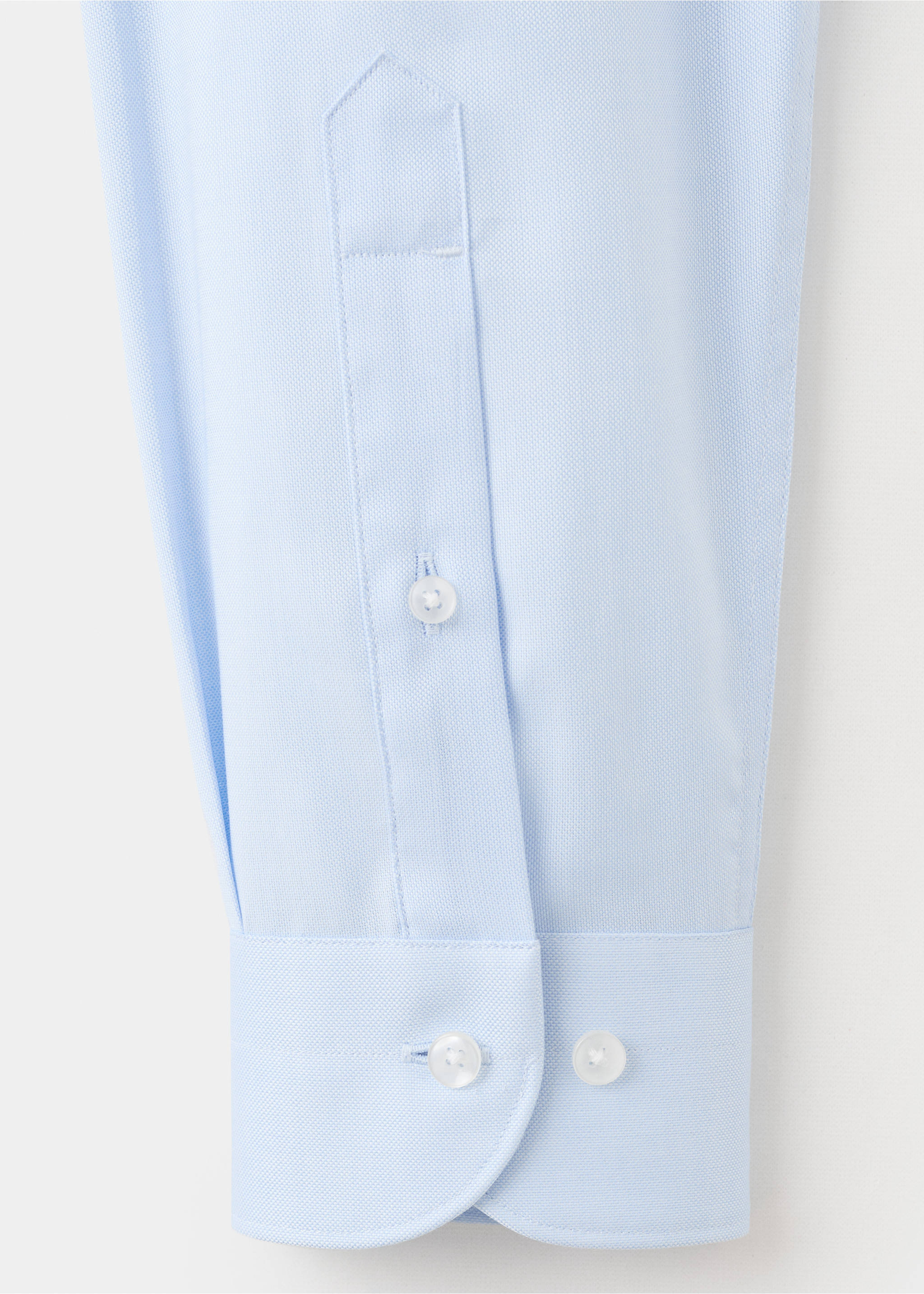 Slim fit 100% cotton structured dress shirt - Details of the article 0, Sky Blue. Ref: 27051253-00.