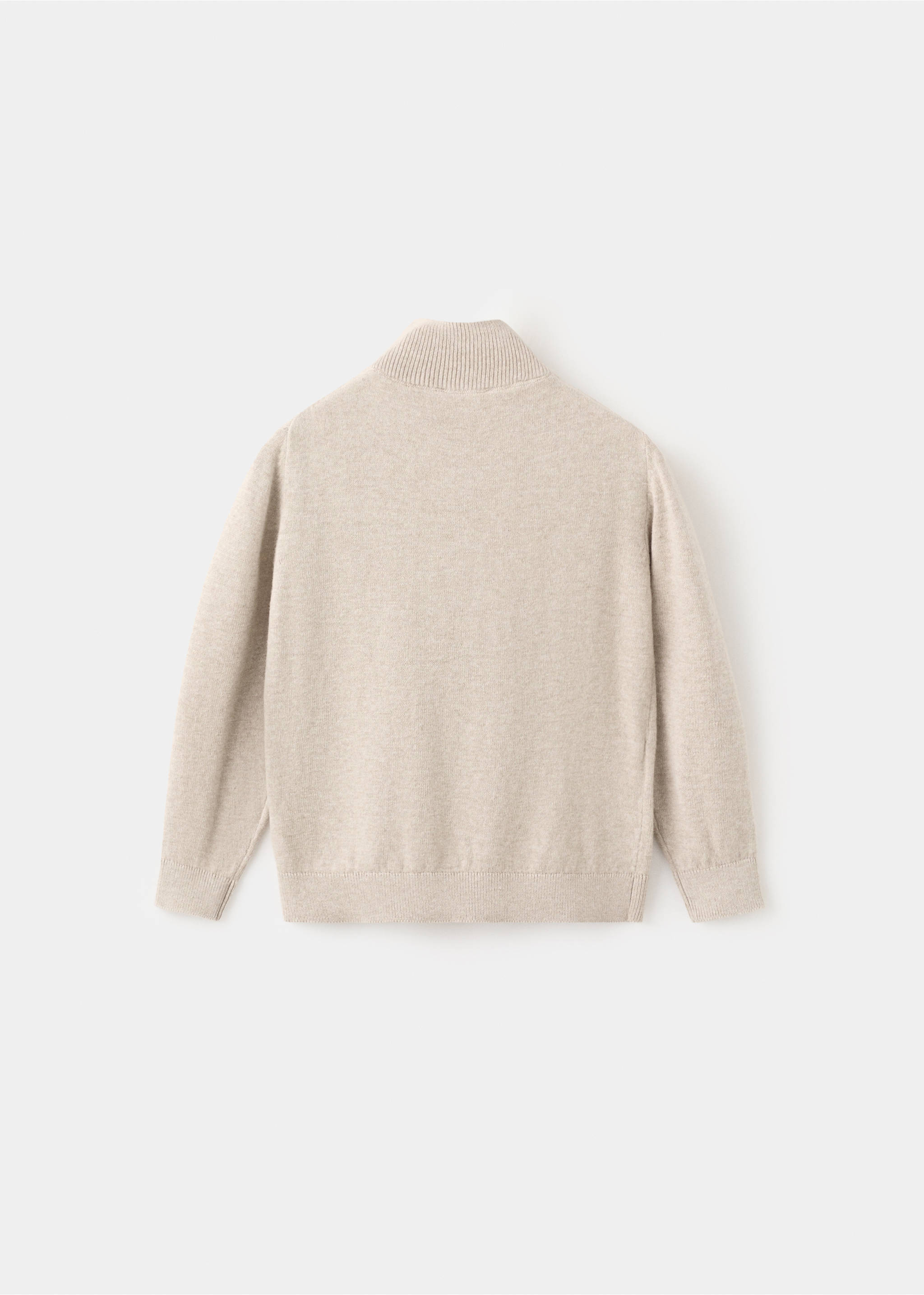 Cárdigan punto cremallera - Reverso del artículo, Beige. Ref: 27051254-00.