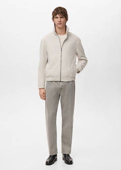 Zip-up cloth jacket — Sand 2