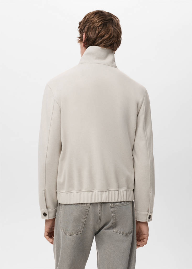 Zip-up cloth jacket — Sand