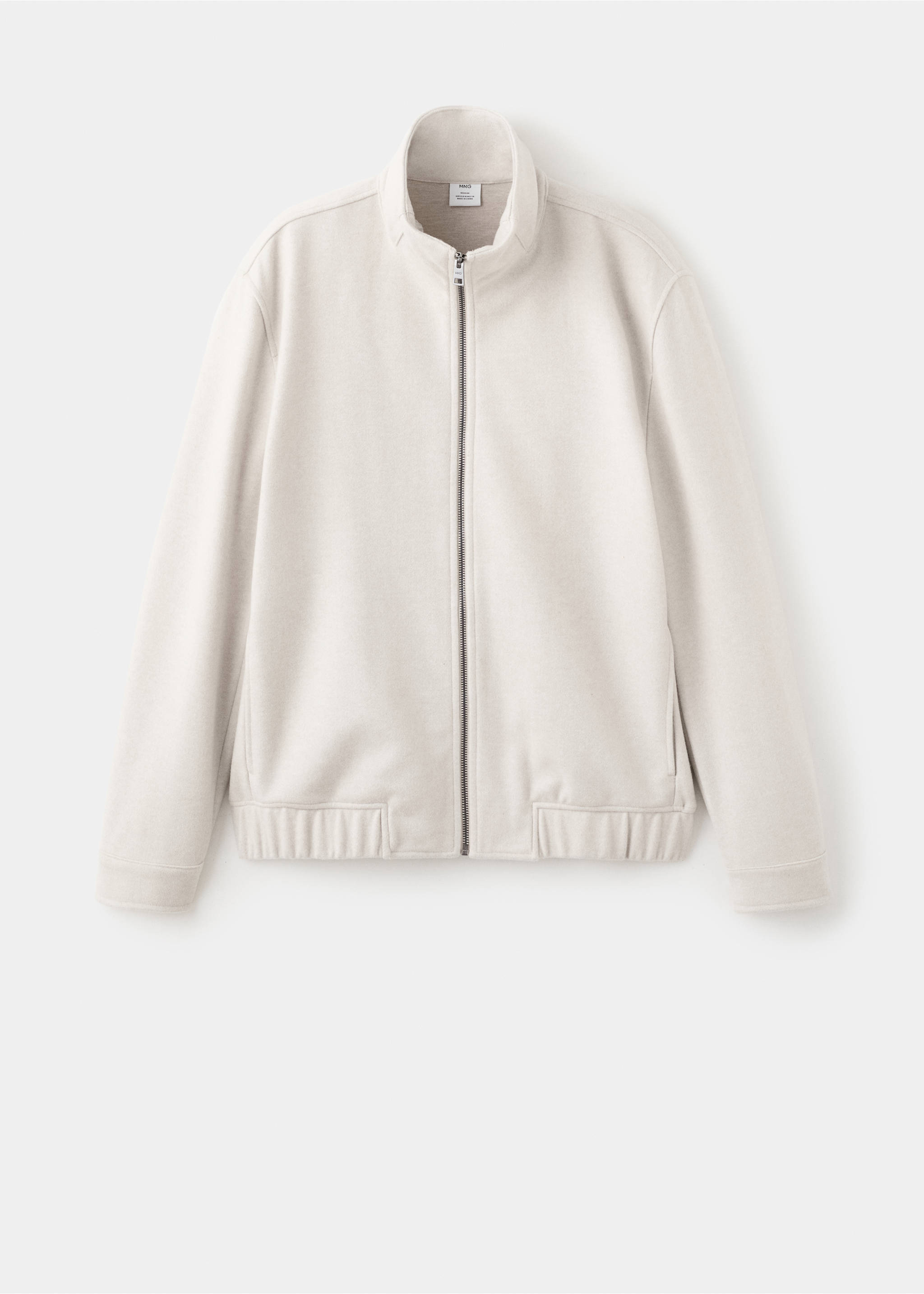 Zip-up cloth jacket - Article without model, Sand. Ref: 27051258-00.